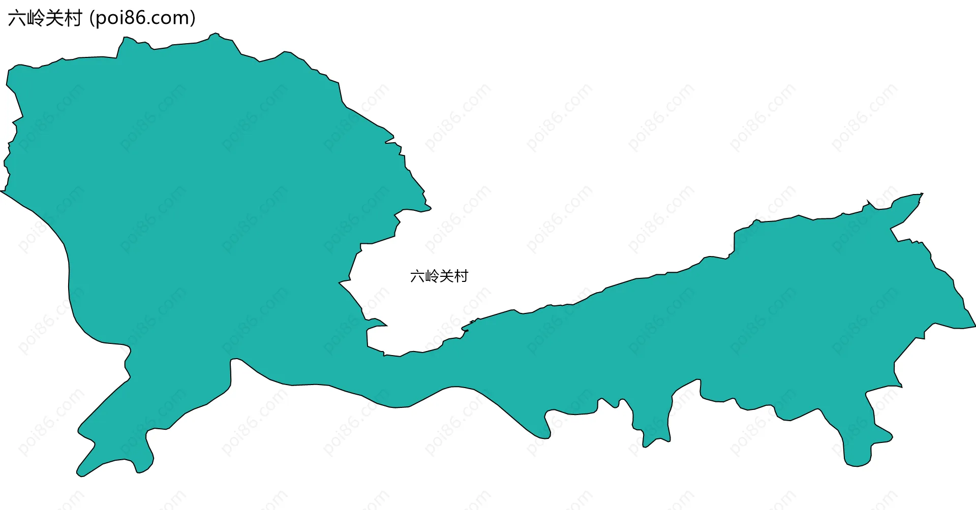 六岭关村边界地图