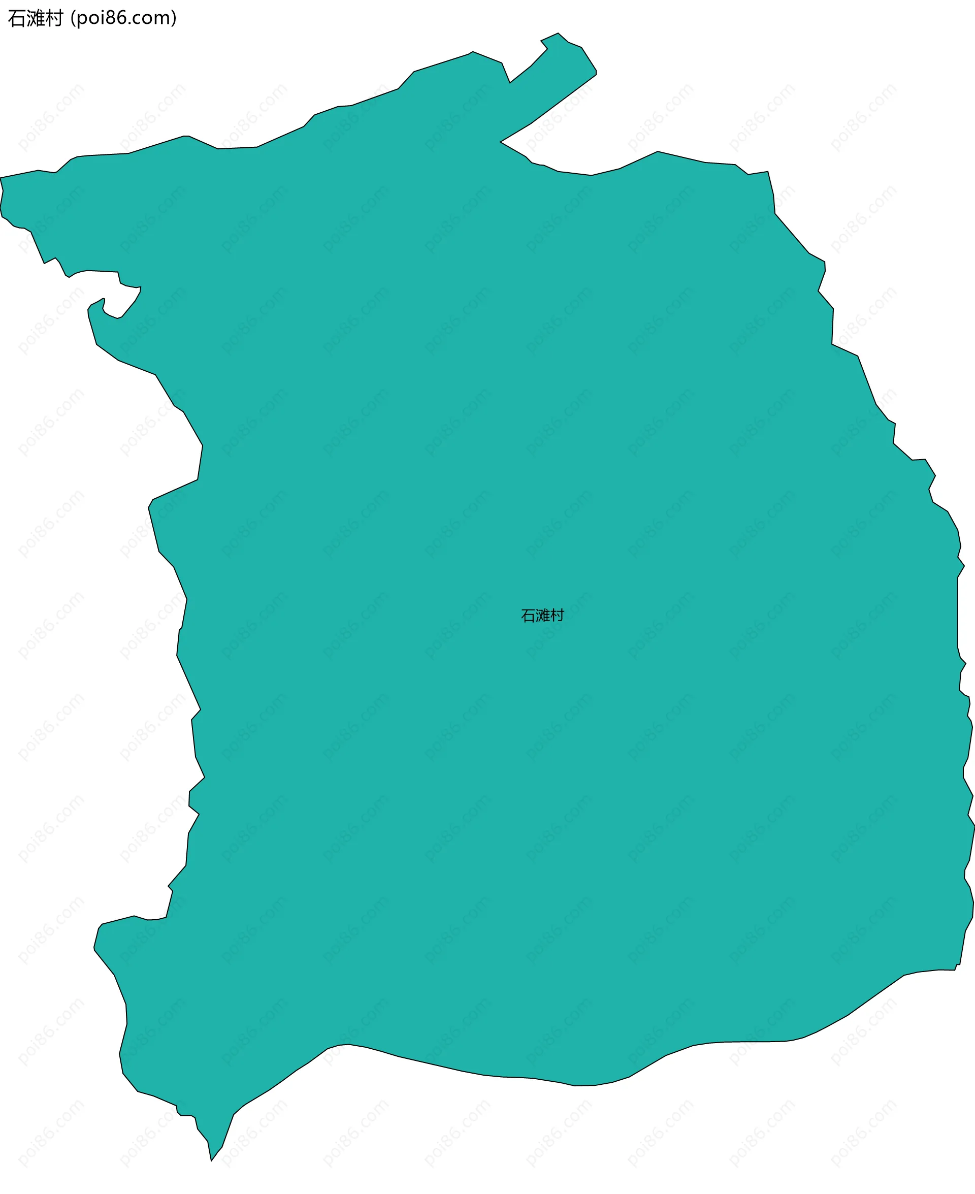 石滩村边界地图