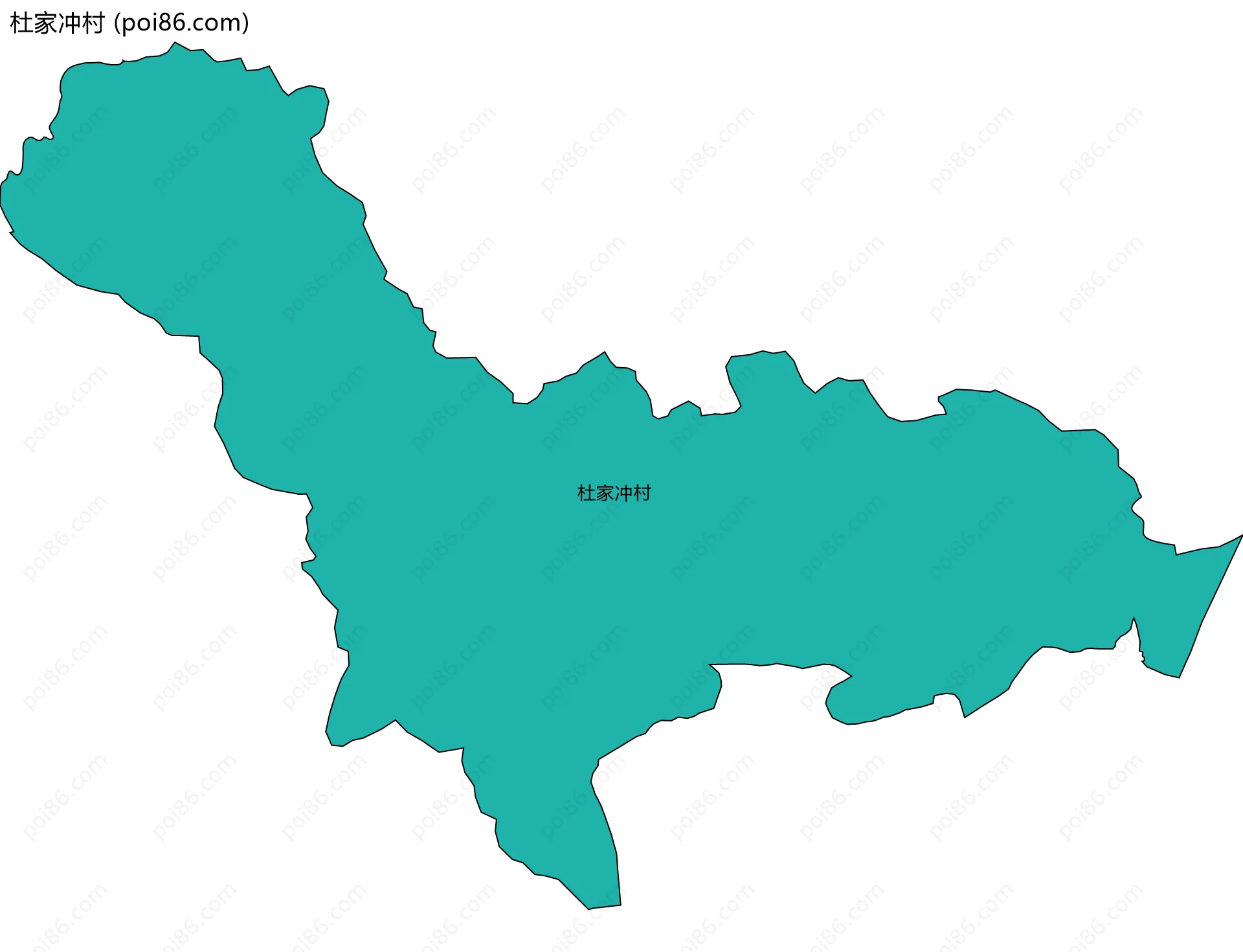 杜家冲村边界地图