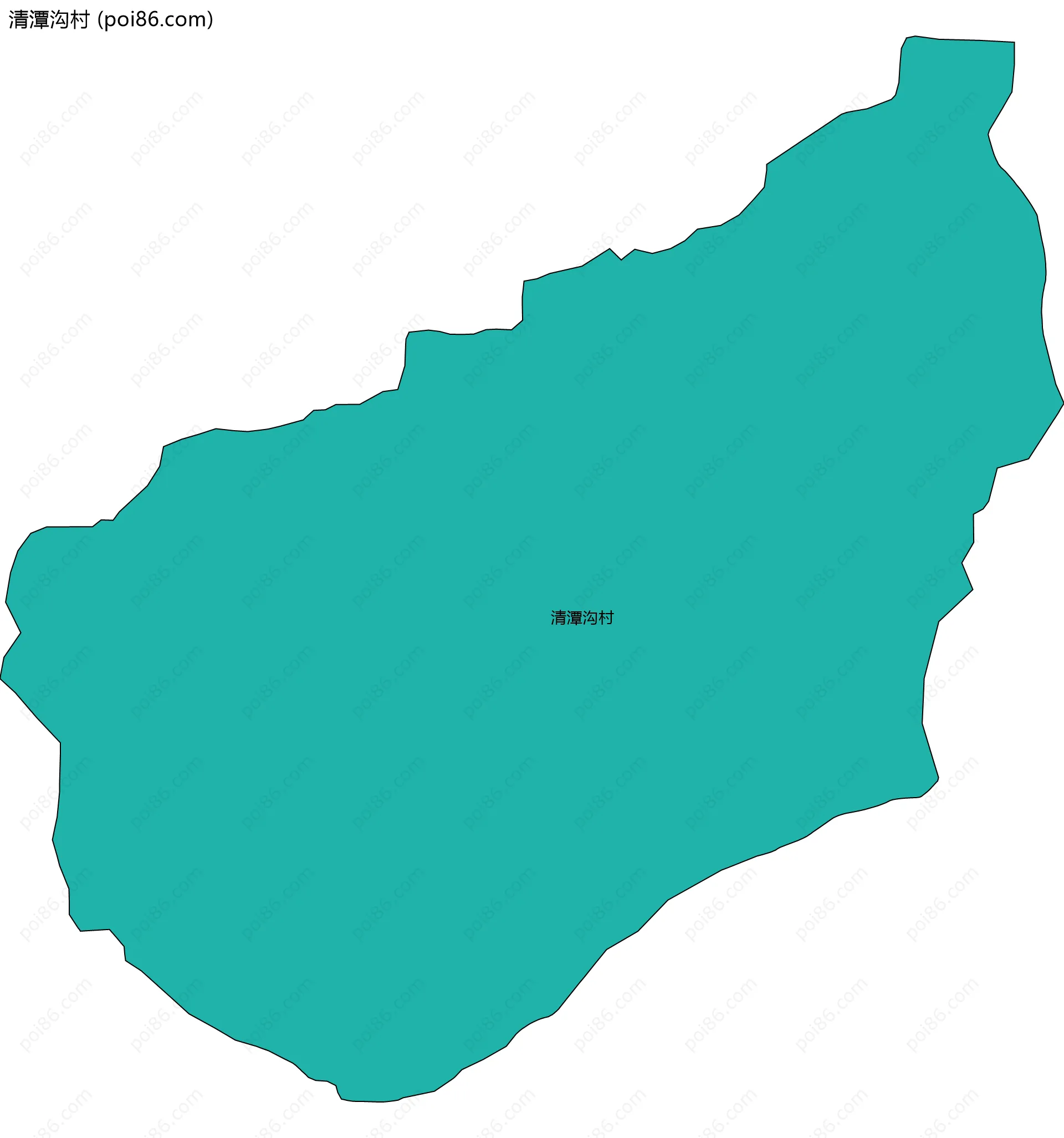 清潭沟村边界地图