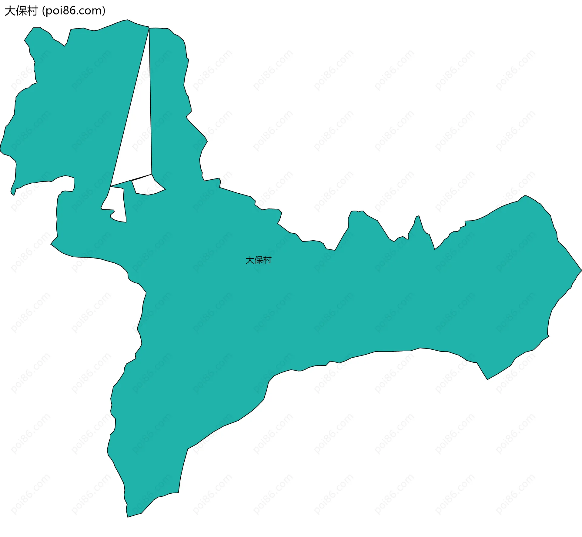 大保村边界地图
