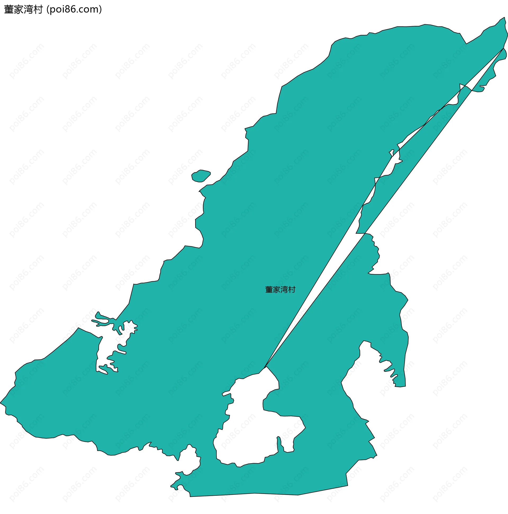 董家湾村边界地图