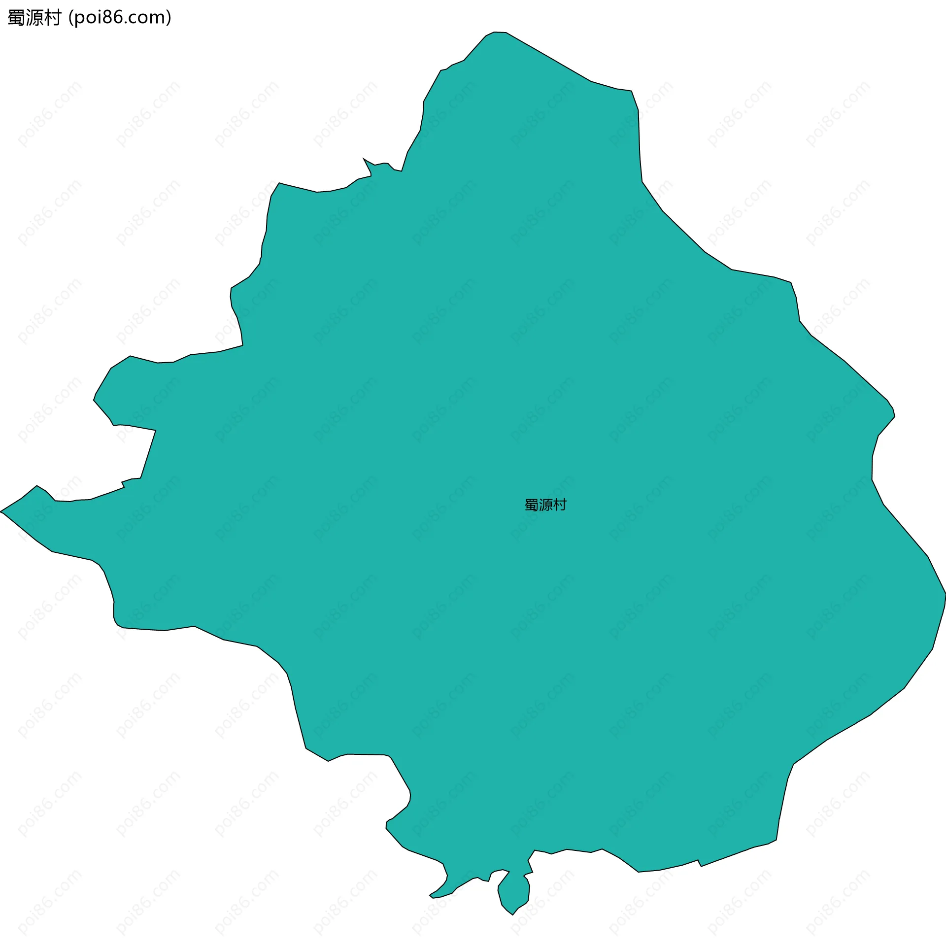 蜀源村边界地图