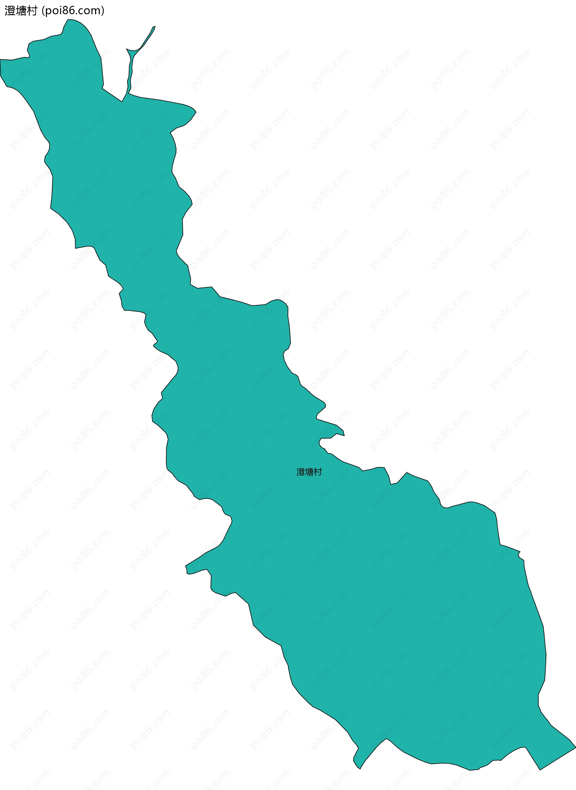 澄塘村边界地图