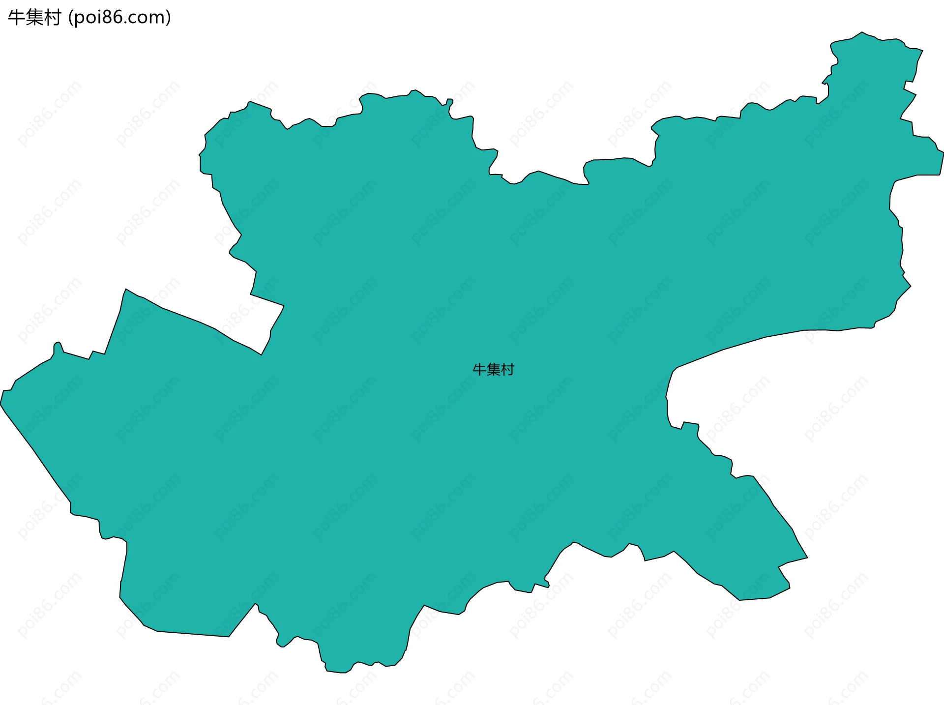 牛集村边界地图