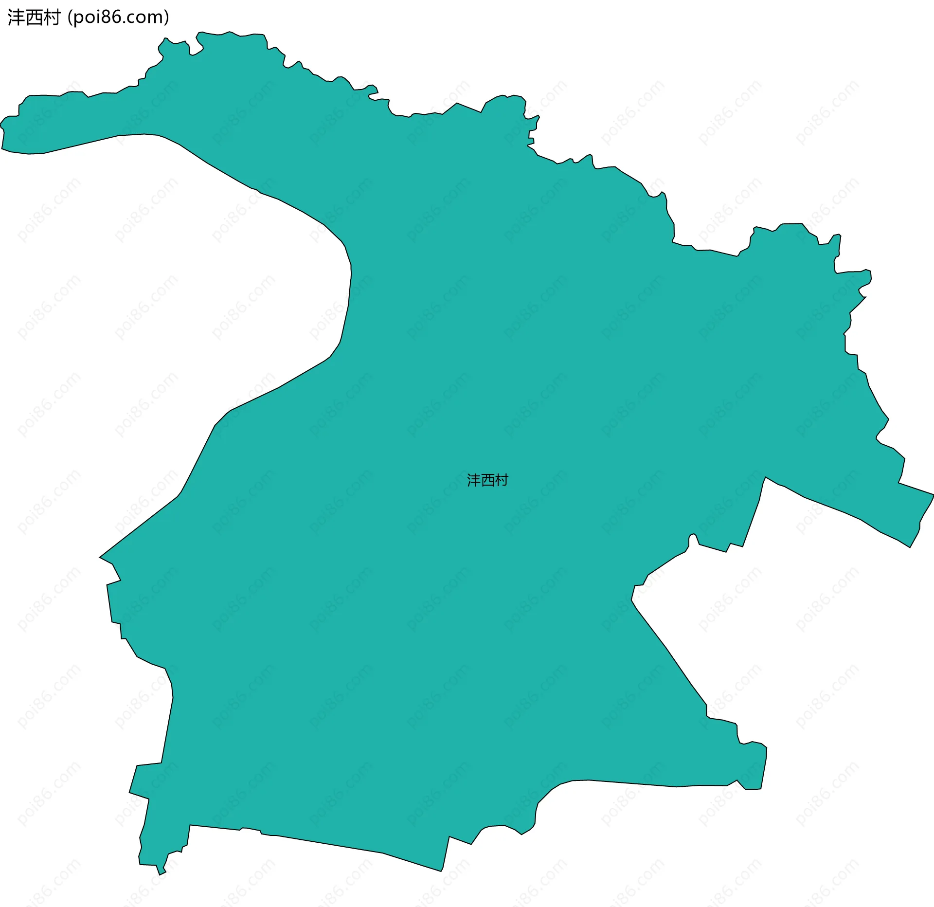 沣西村边界地图