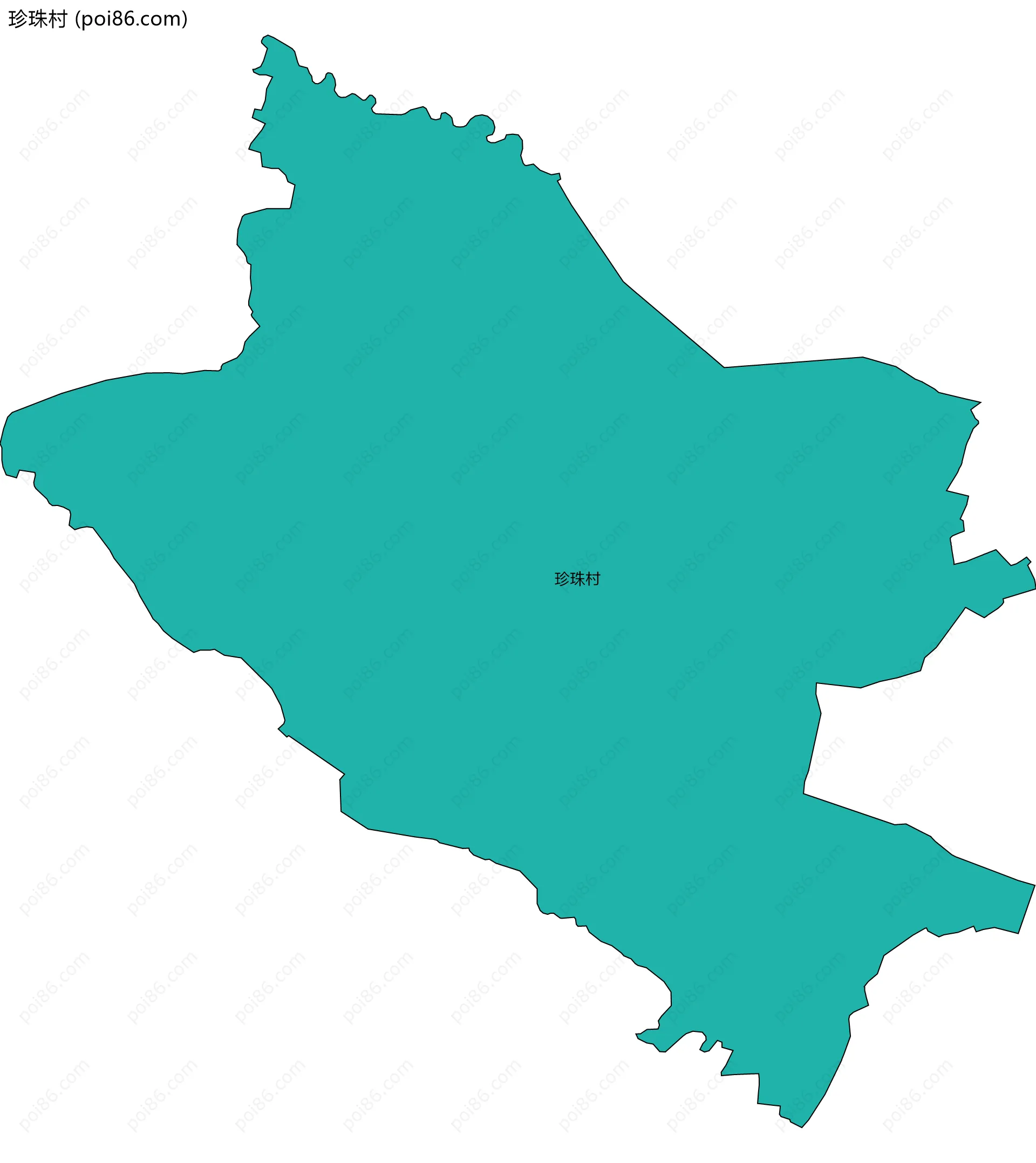 珍珠村边界地图