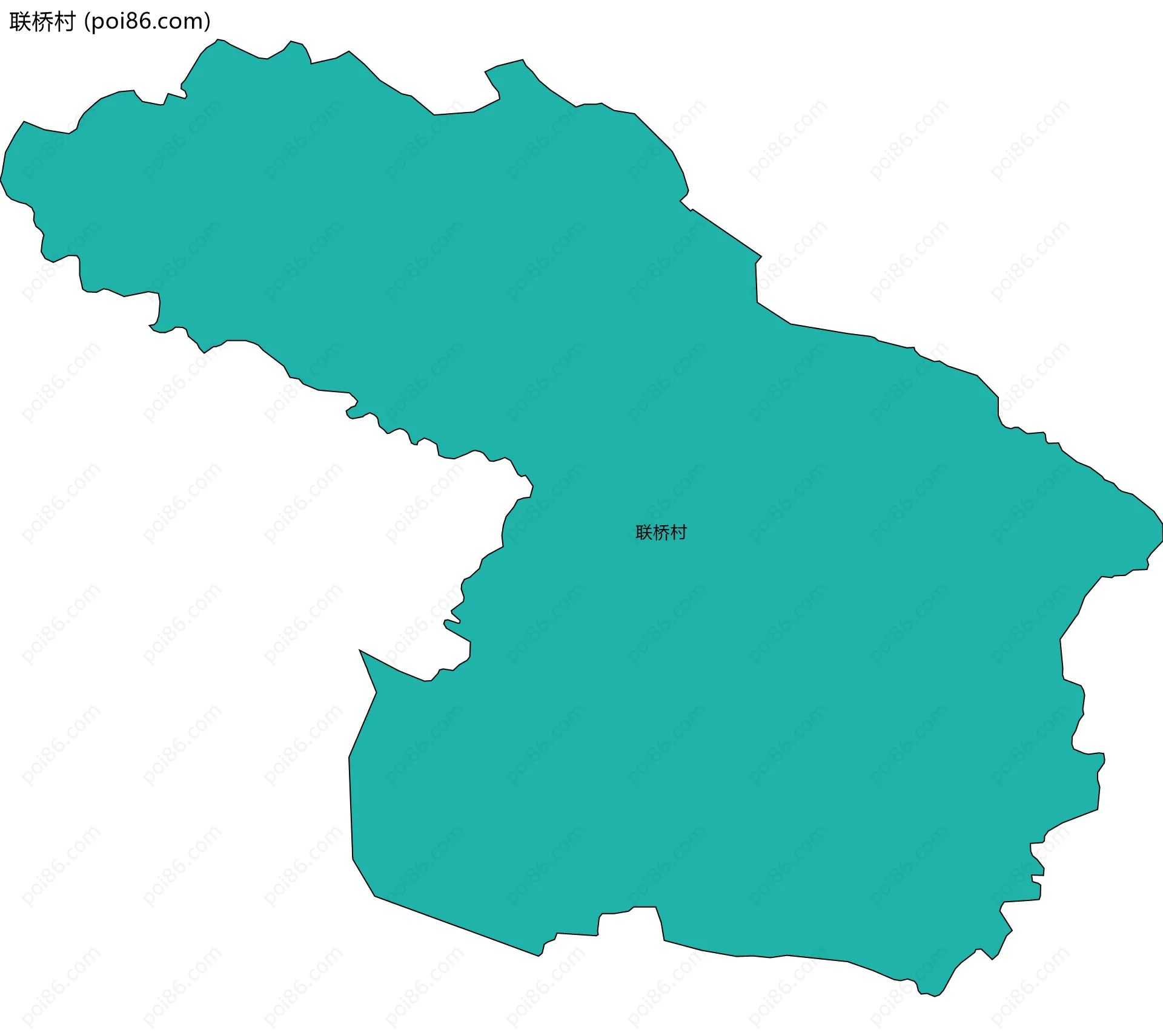 联桥村边界地图