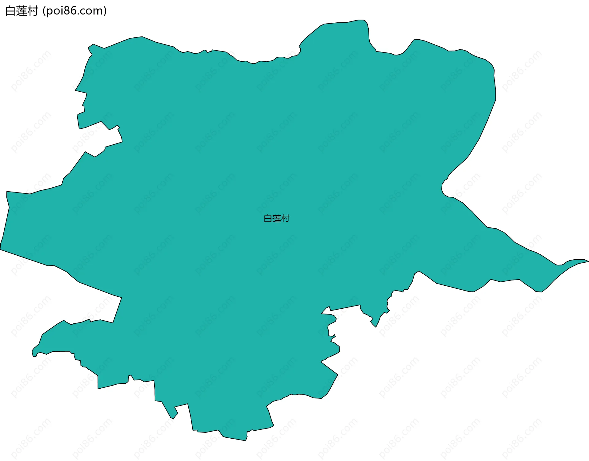 白莲村边界地图
