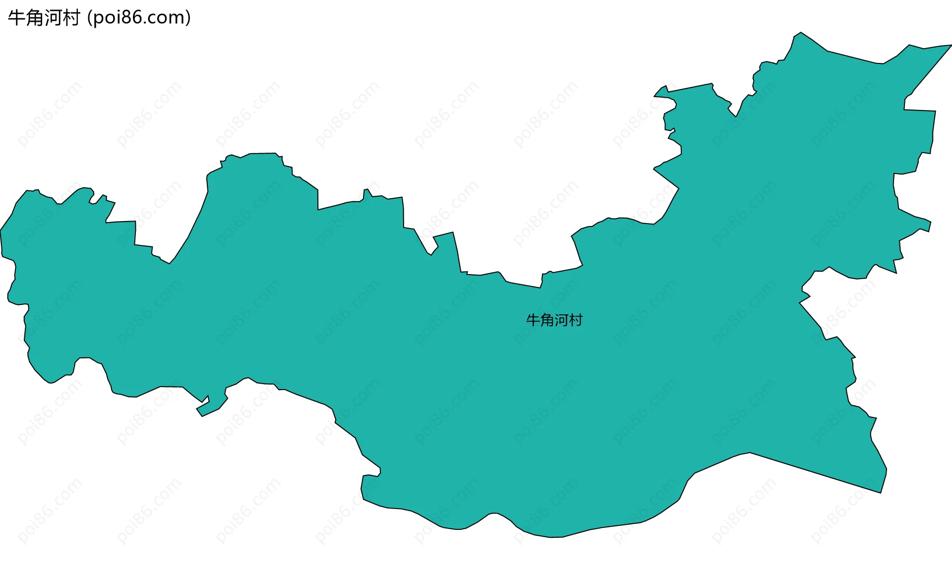 牛角河村边界地图