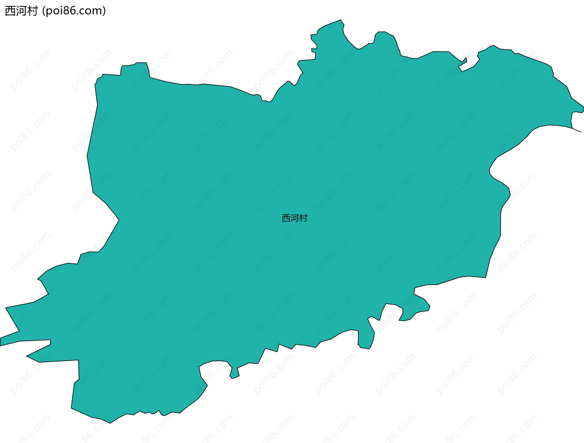 西河村边界地图