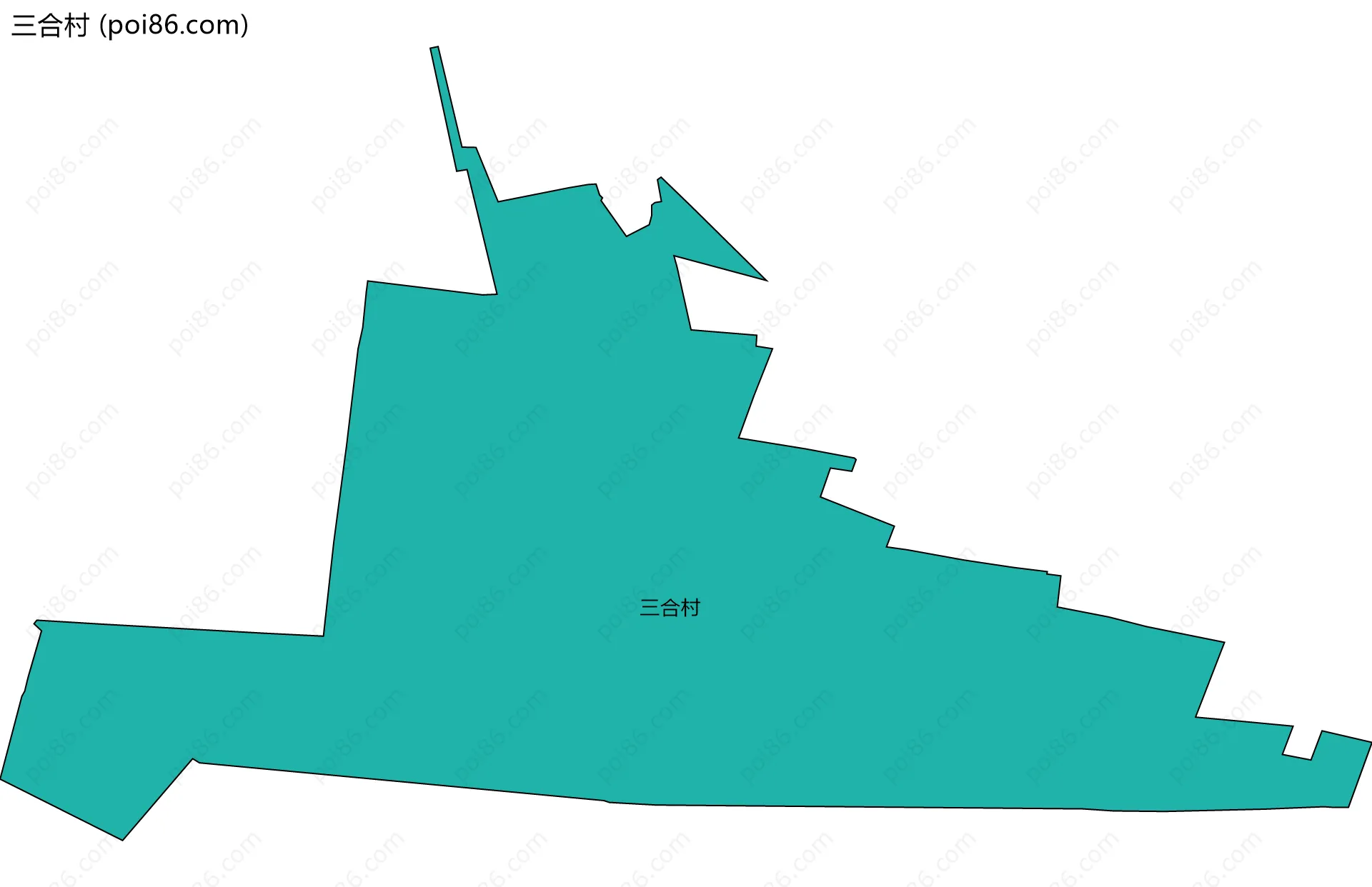 三合村边界地图
