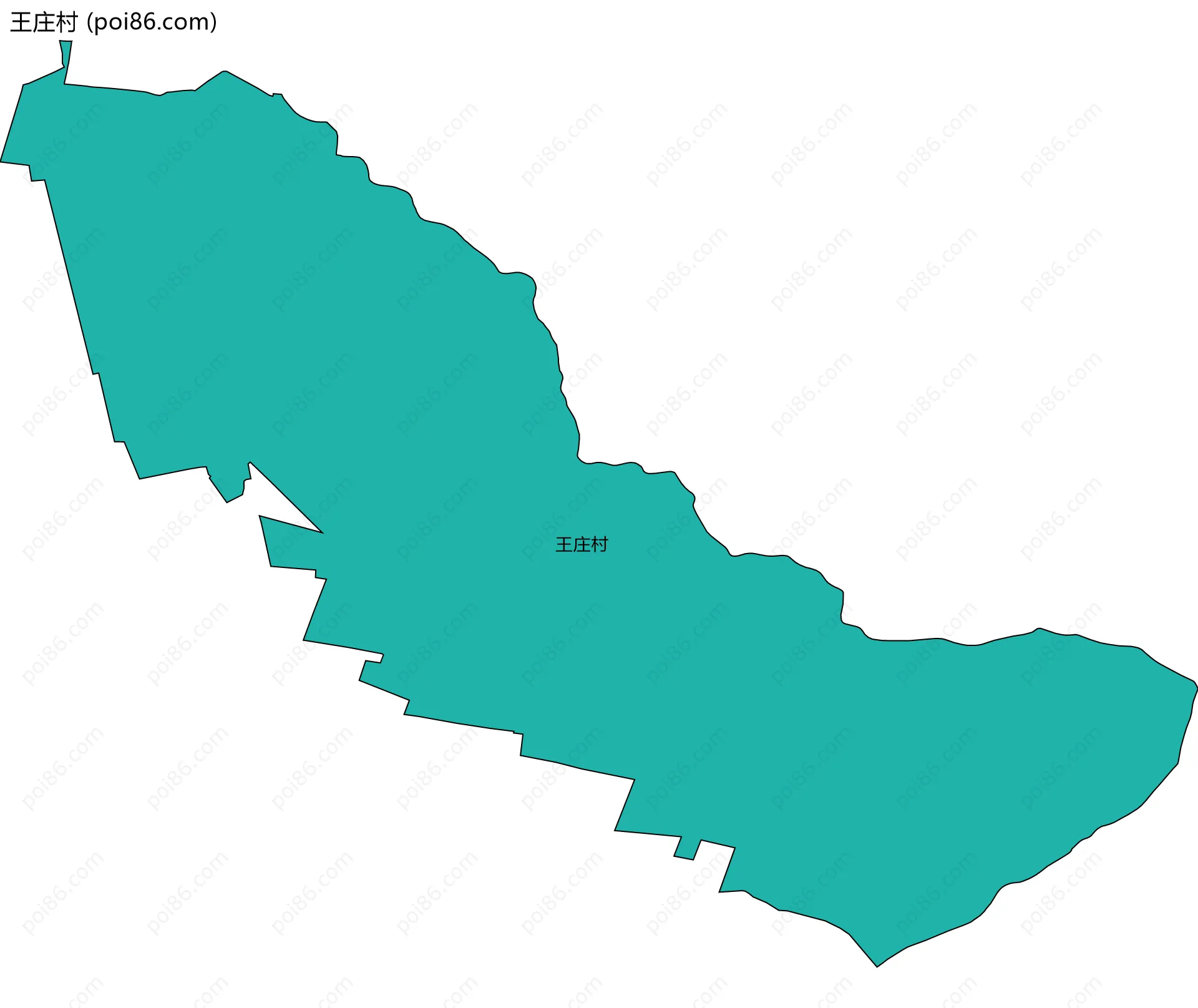 王庄村边界地图