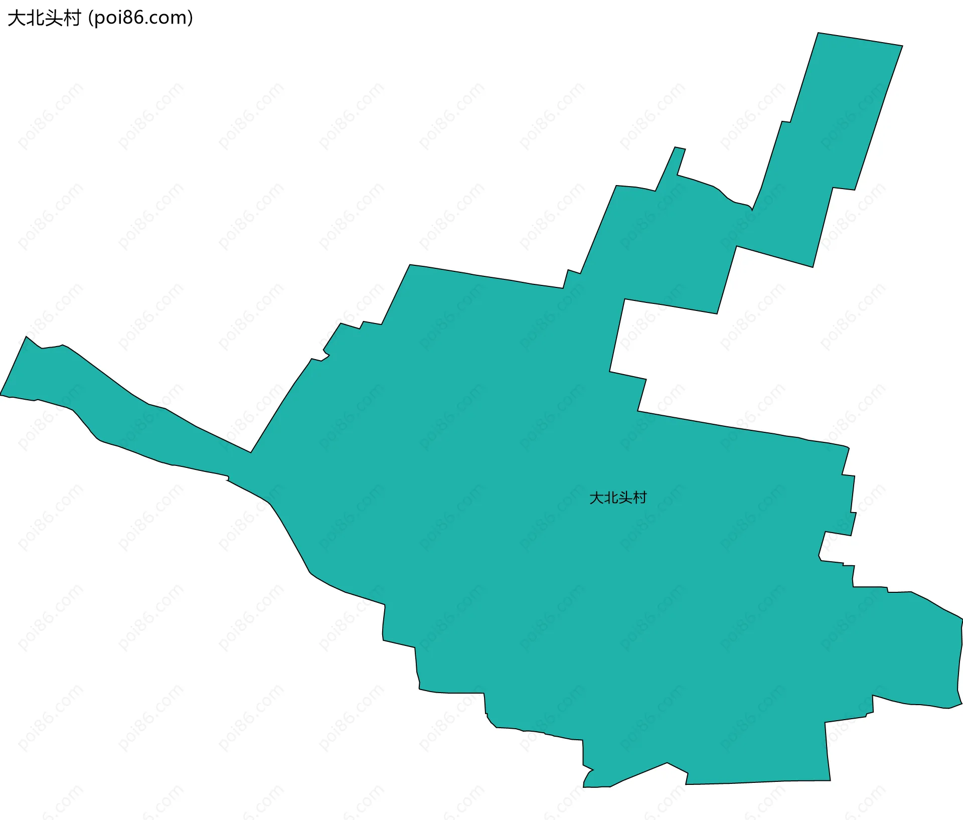 大北头村边界地图
