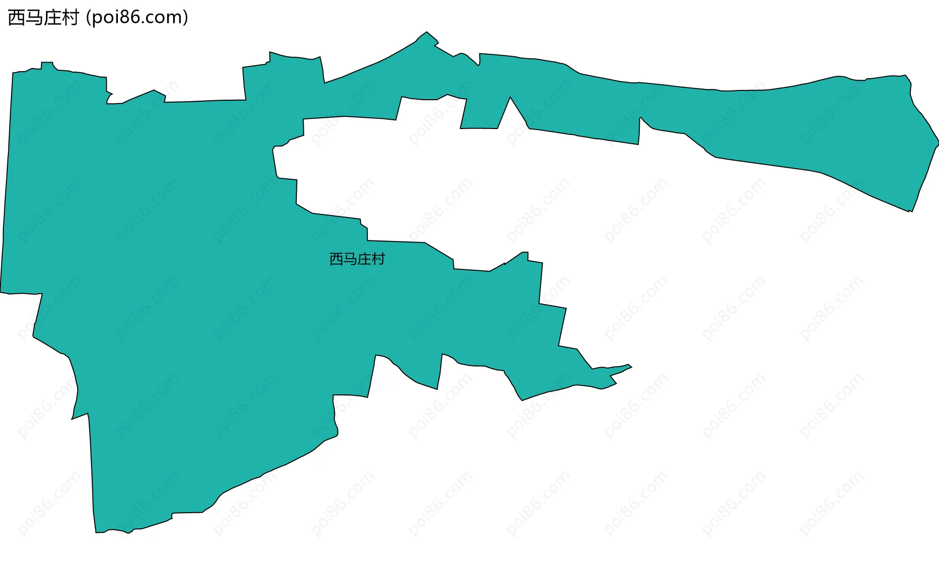 西马庄村边界地图