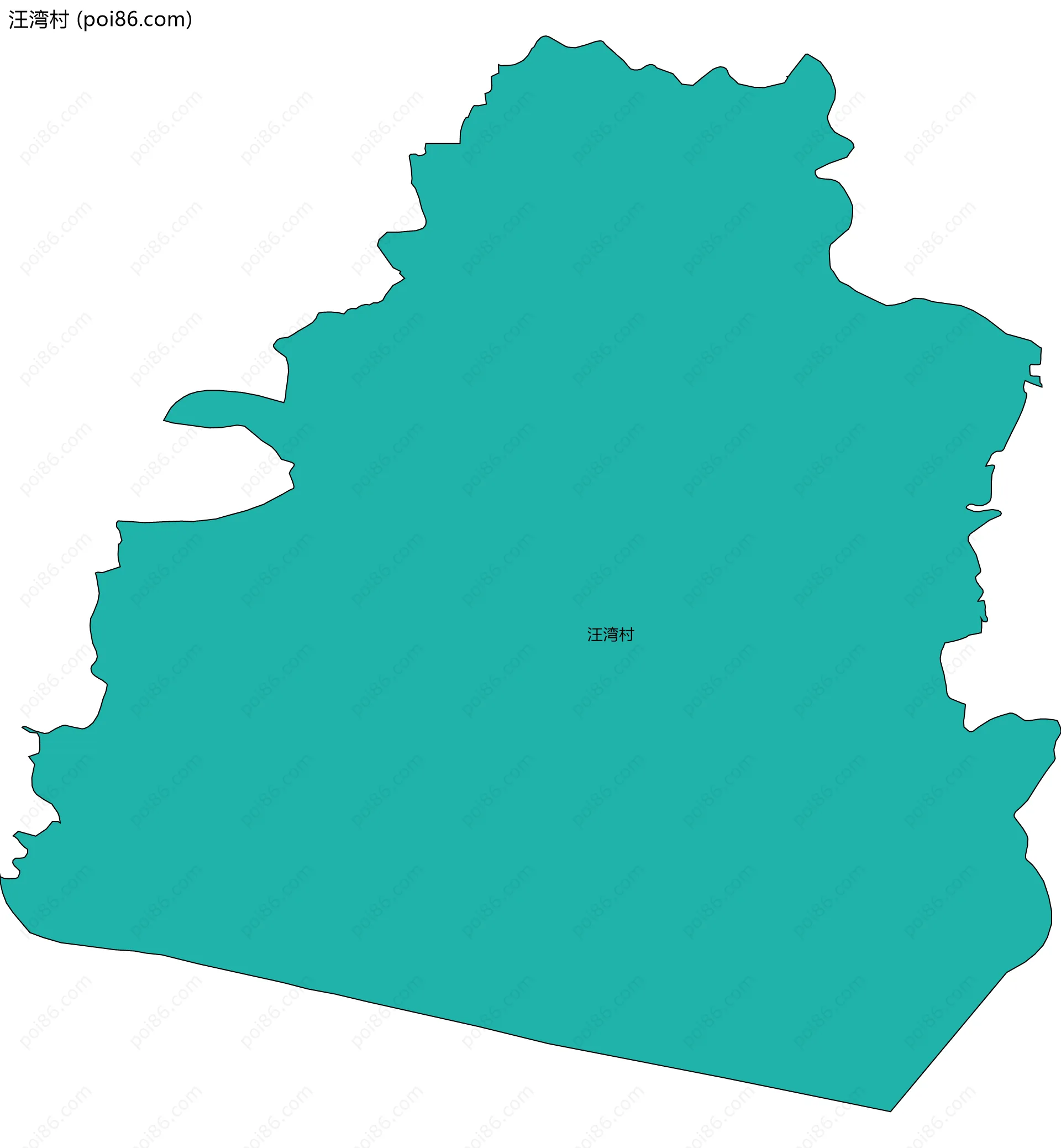 汪湾村边界地图