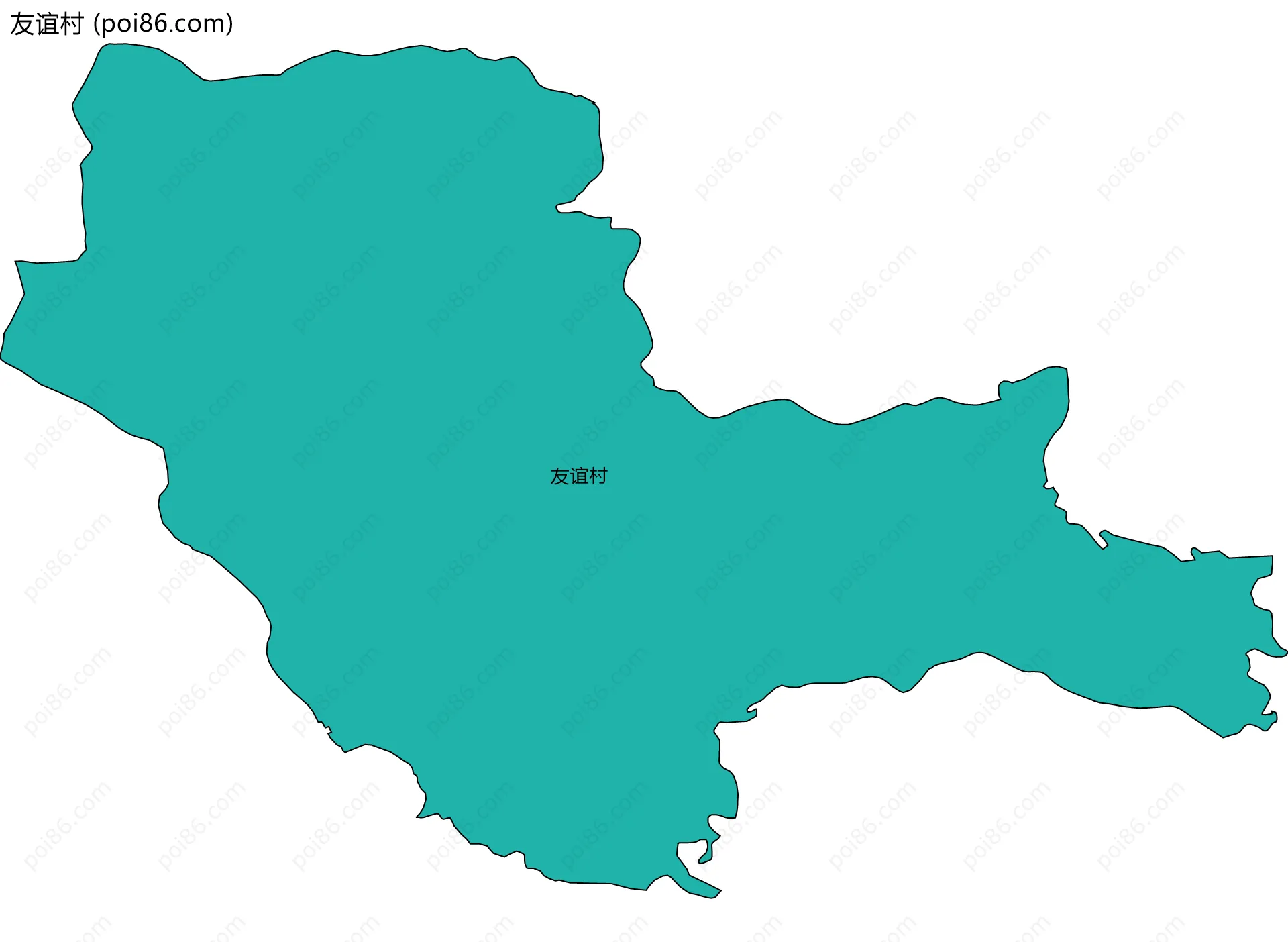 友谊村边界地图