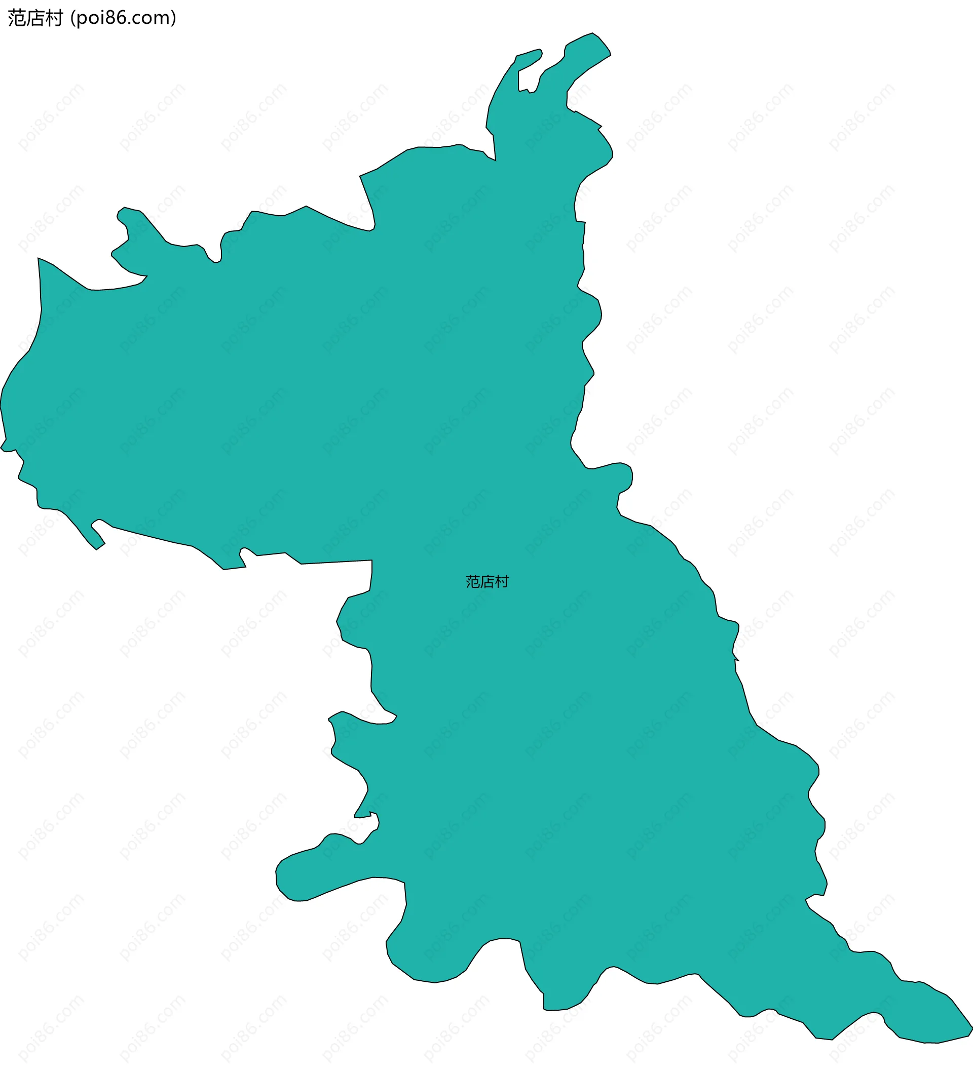 范店村边界地图
