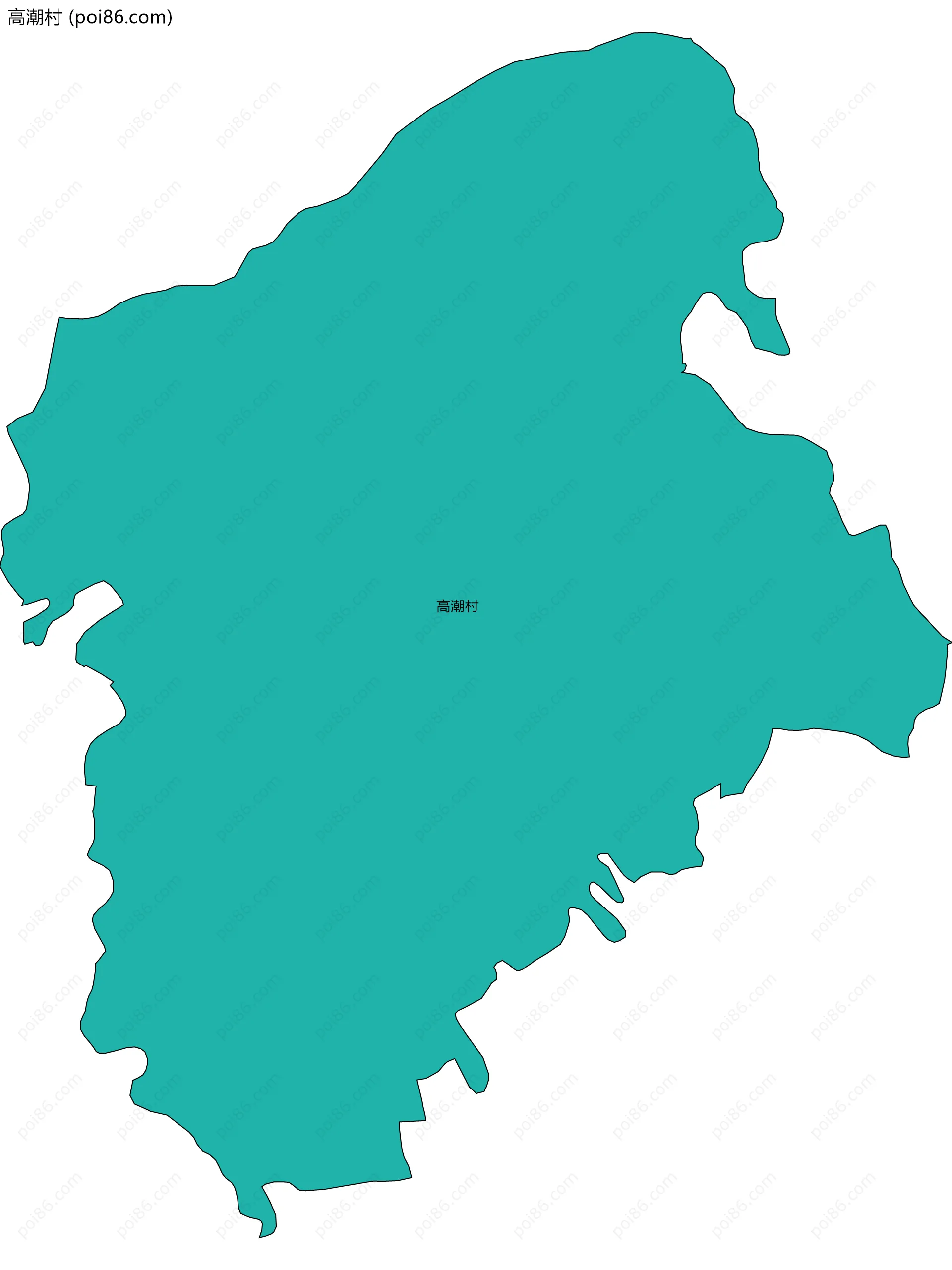 高潮村边界地图