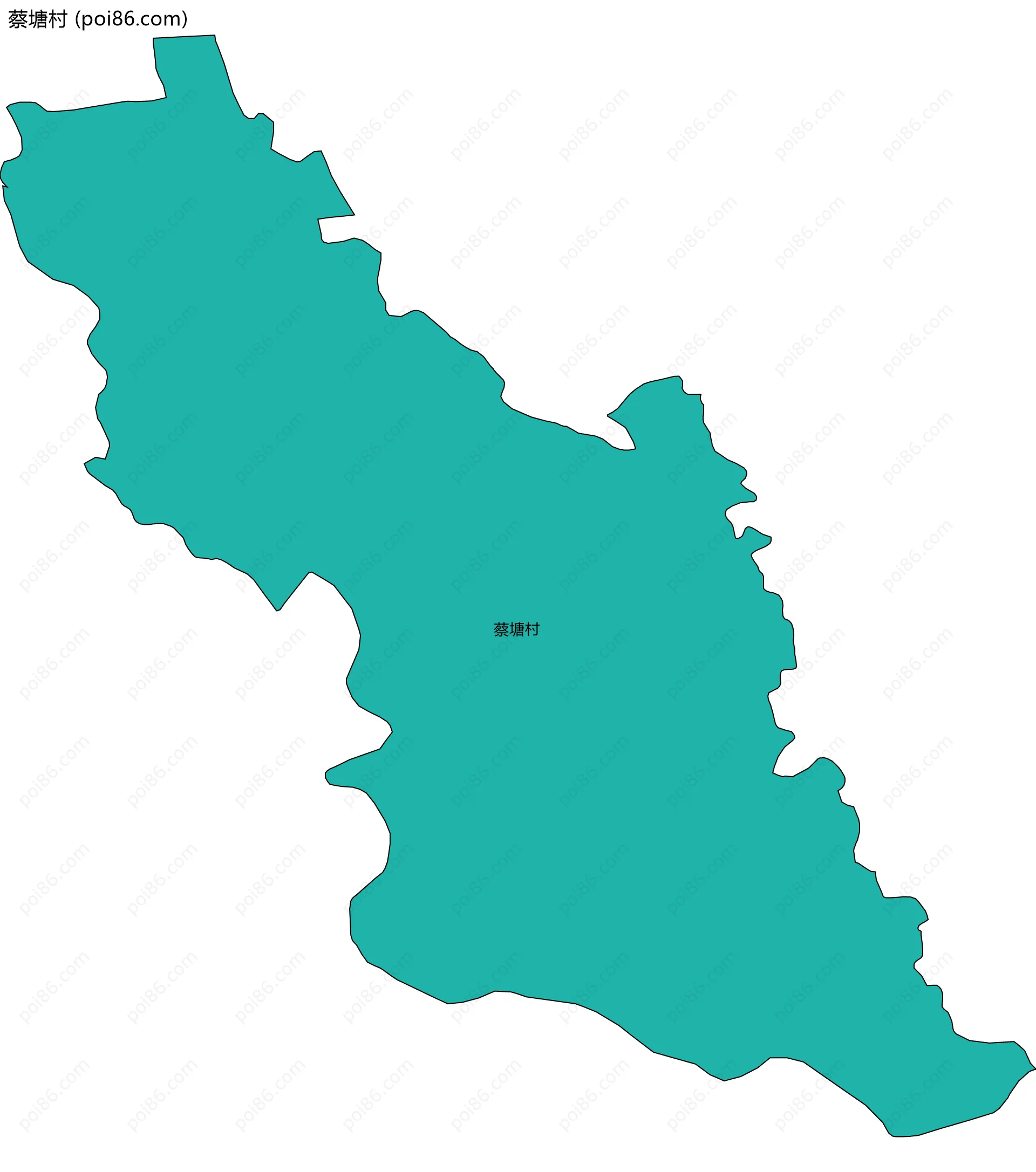 蔡塘村边界地图