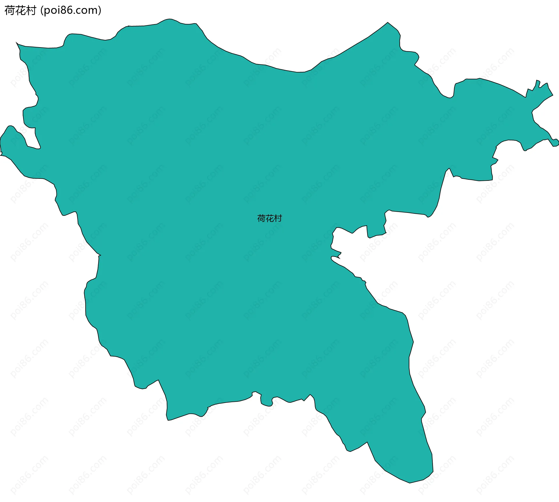 荷花村边界地图