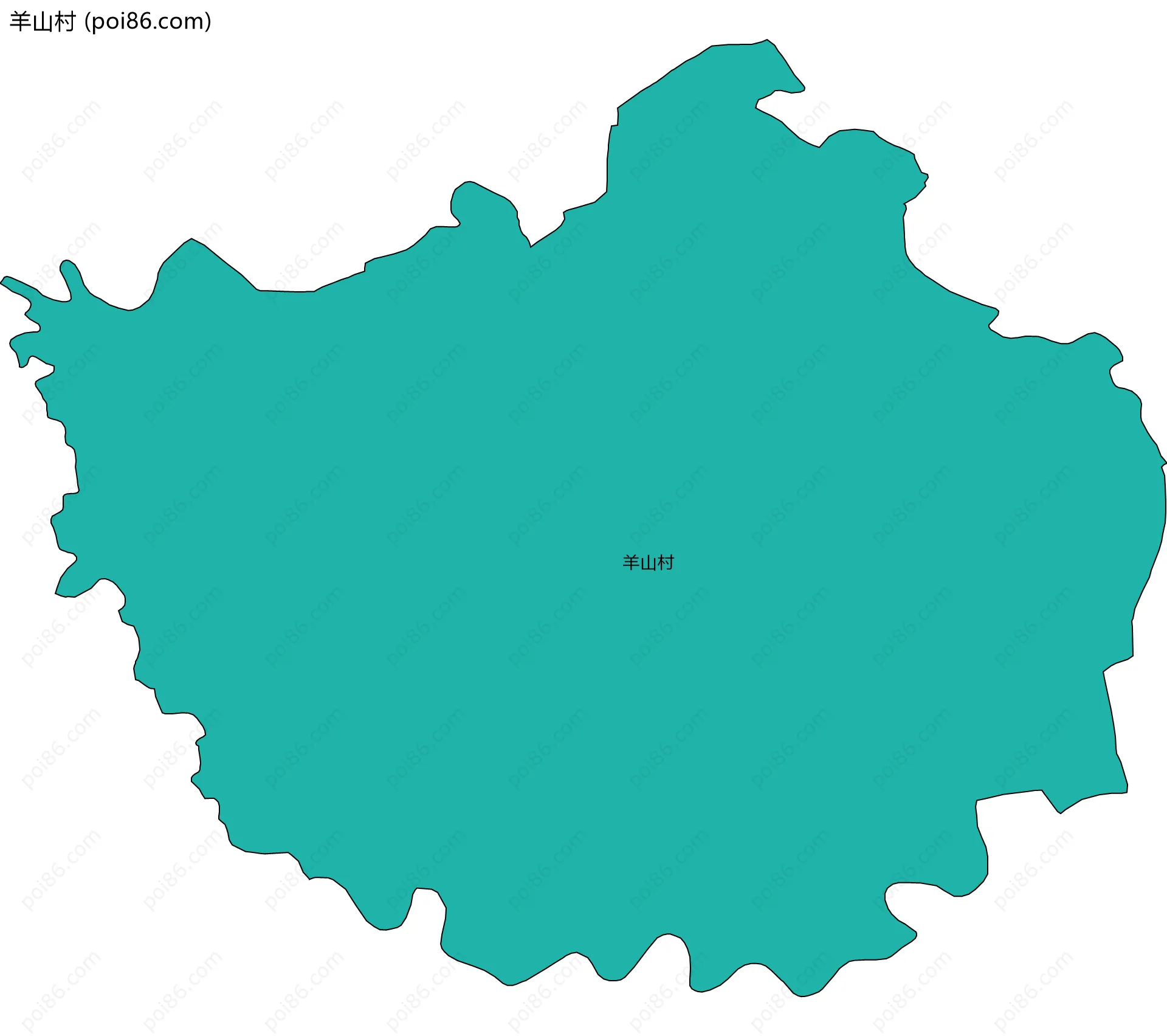 羊山村边界地图