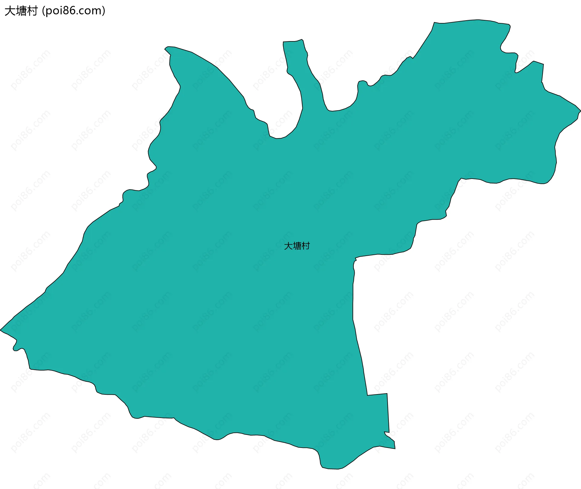 大塘村边界地图