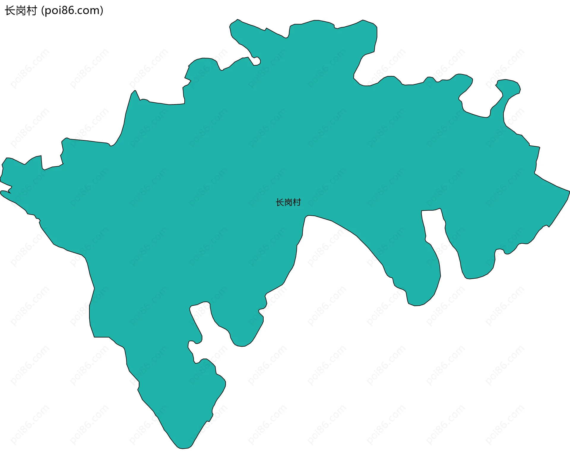 长岗村边界地图