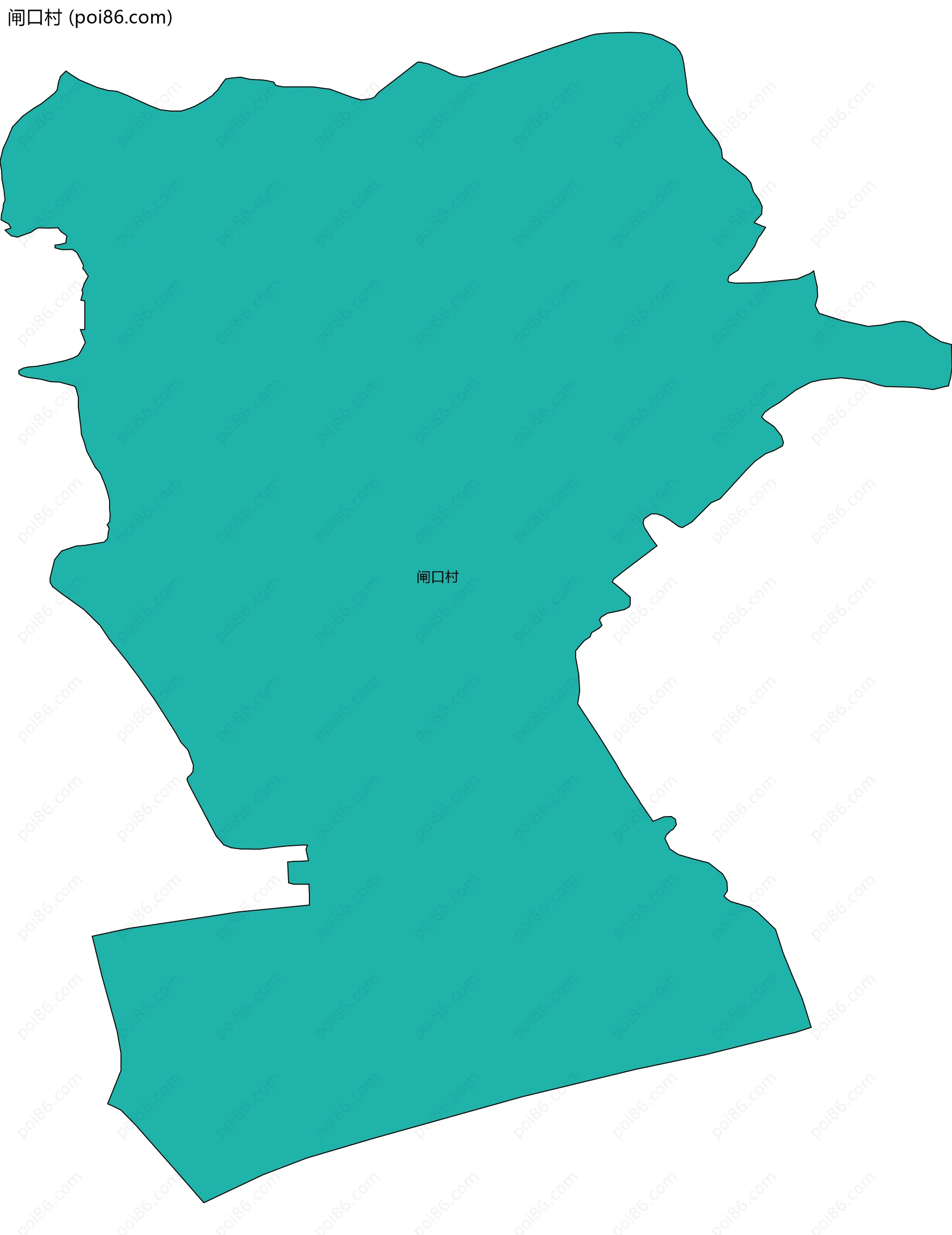闸口村边界地图