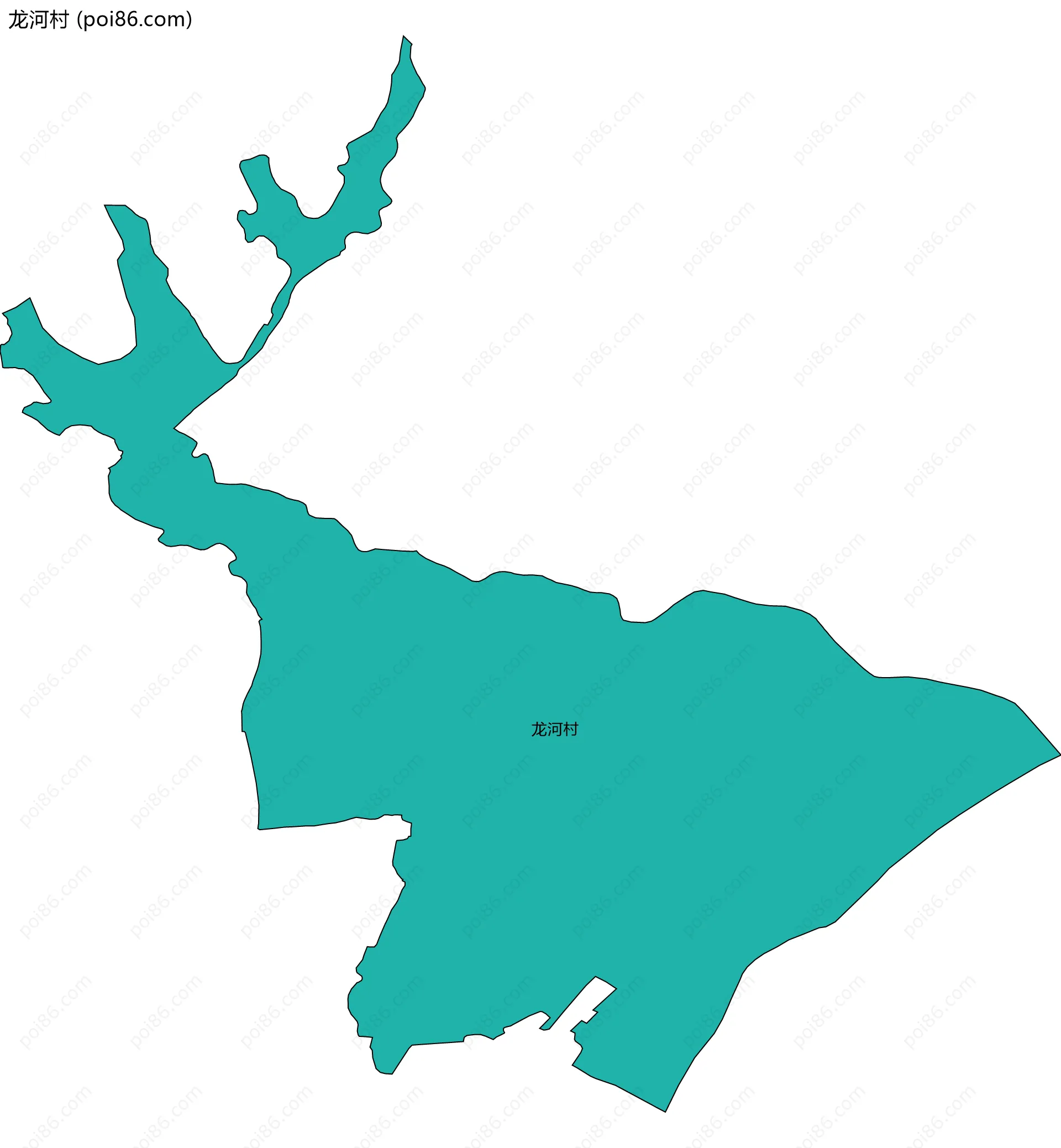 龙河村边界地图