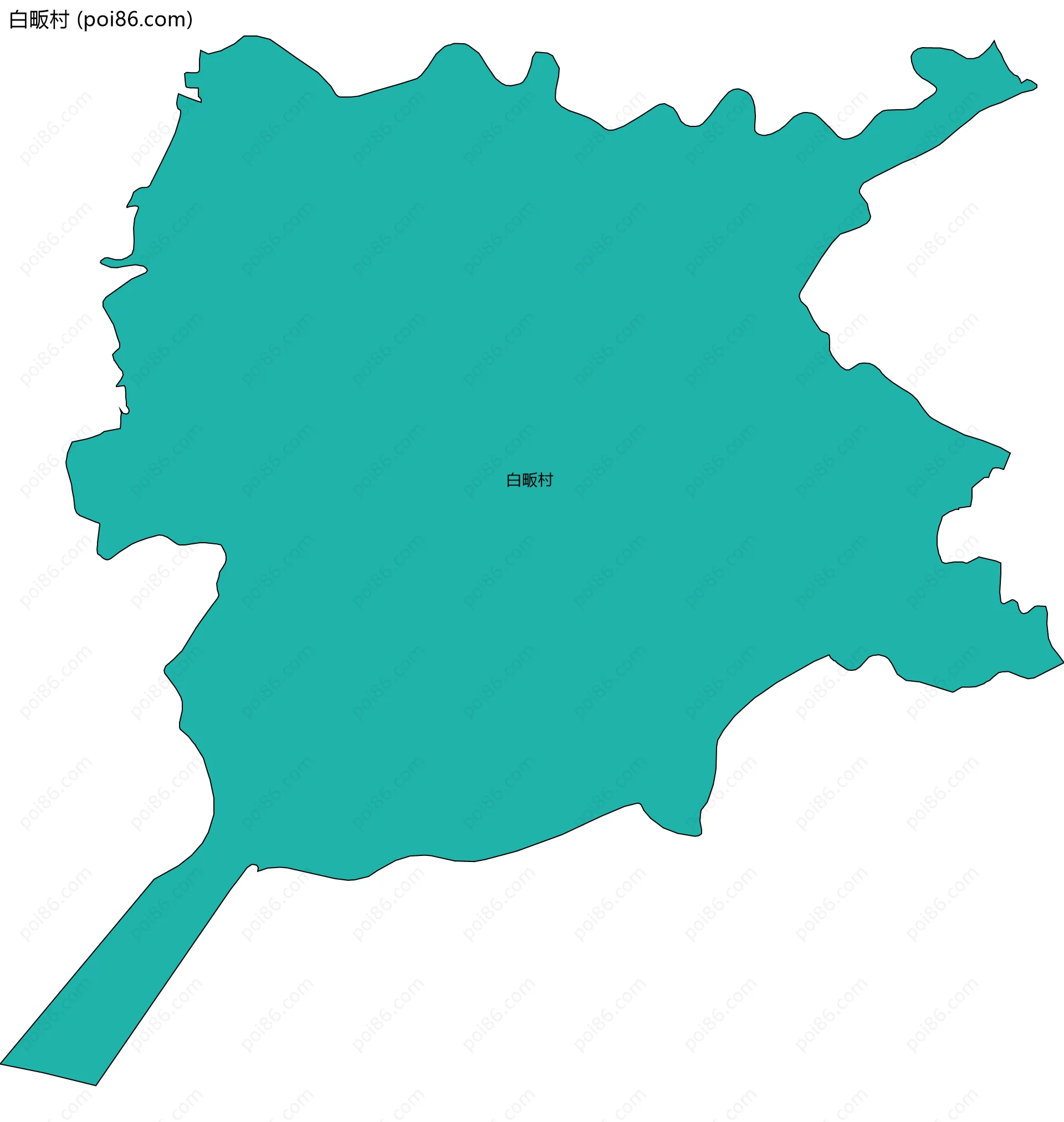 白畈村边界地图