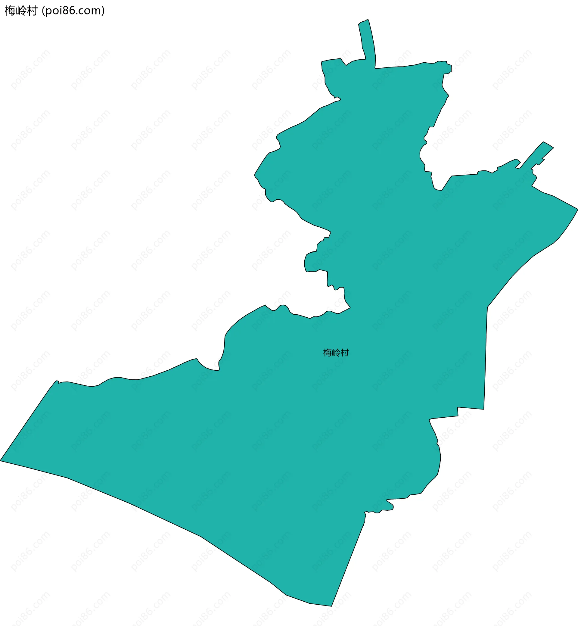 梅岭村边界地图