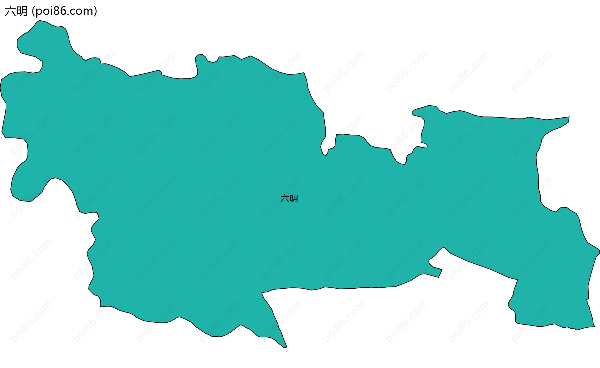六明边界地图