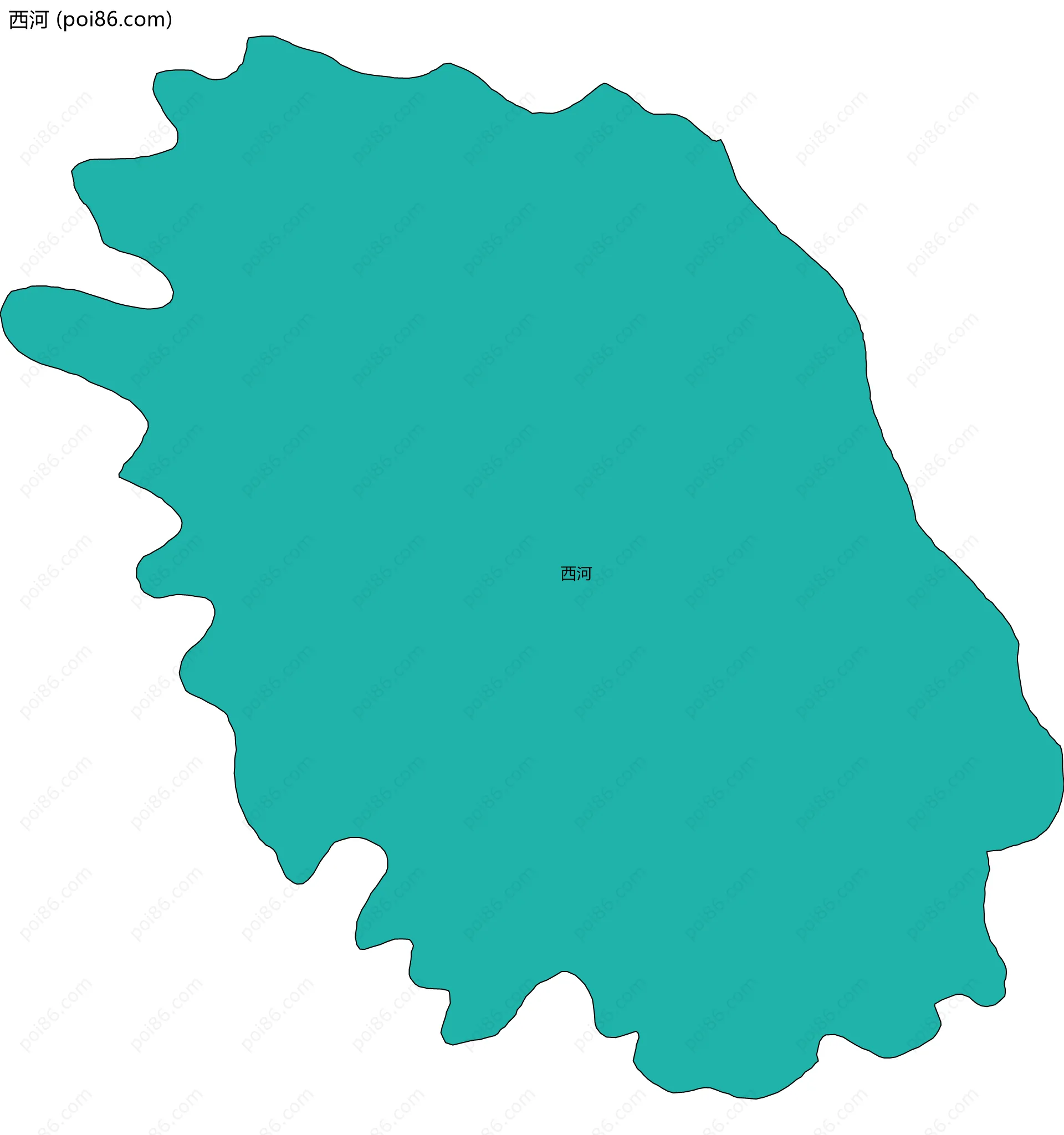 西河边界地图
