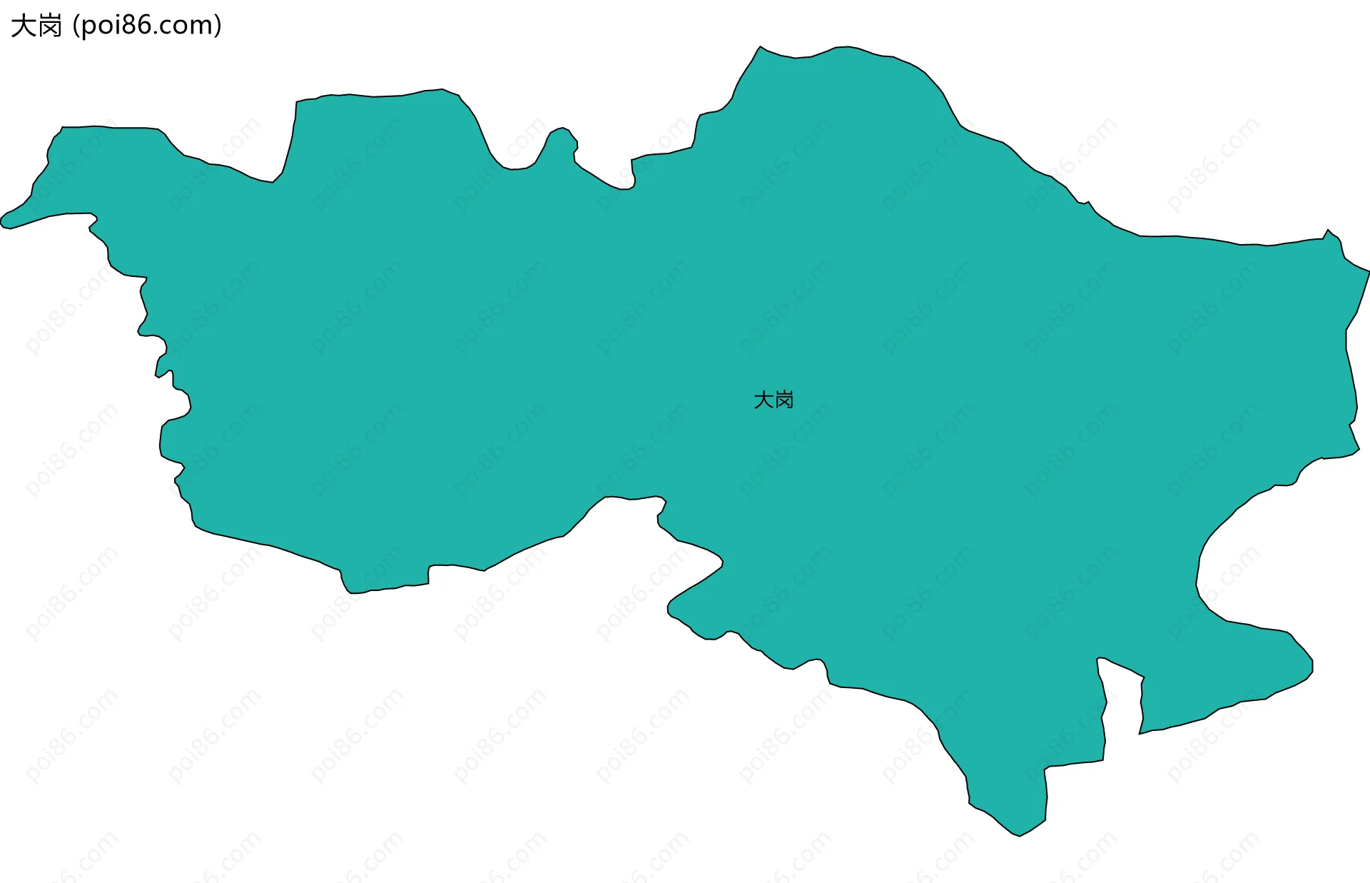 大岗边界地图