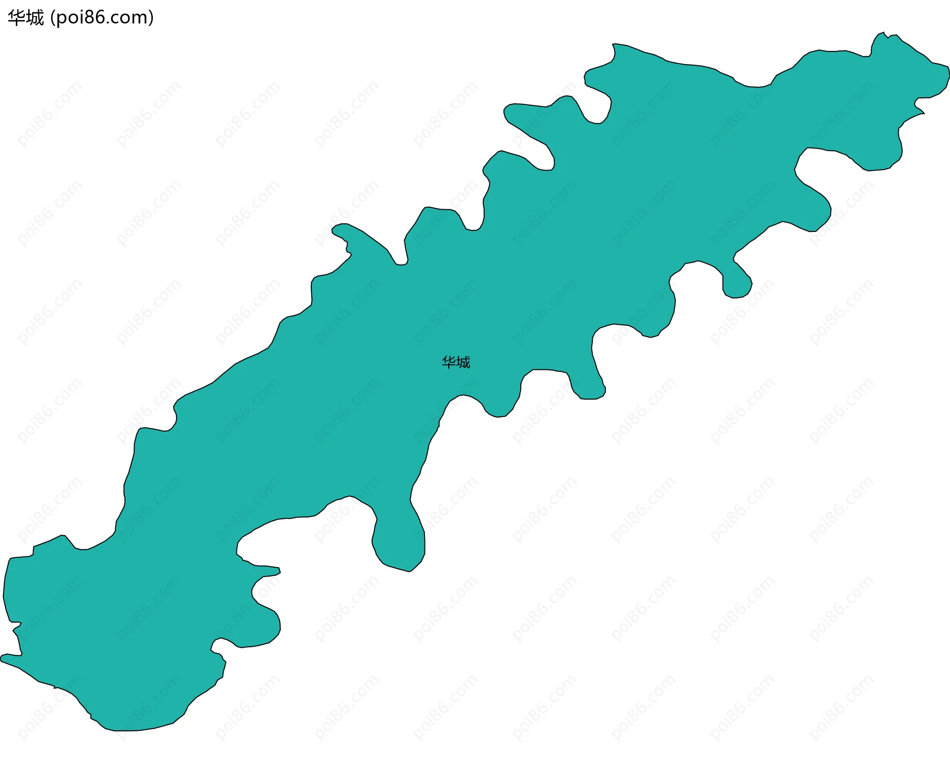 华城边界地图
