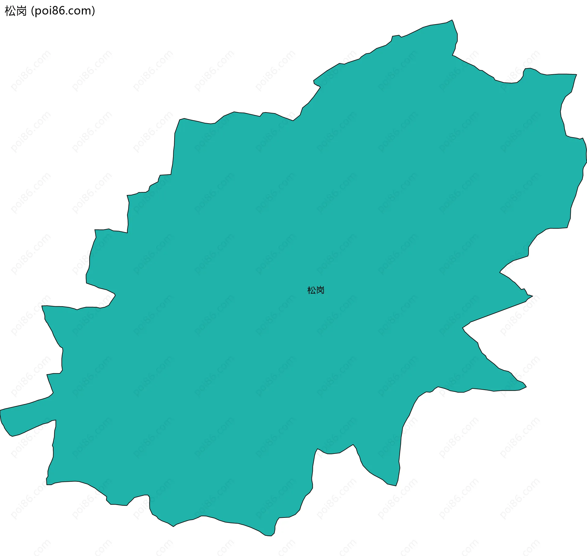 松岗边界地图