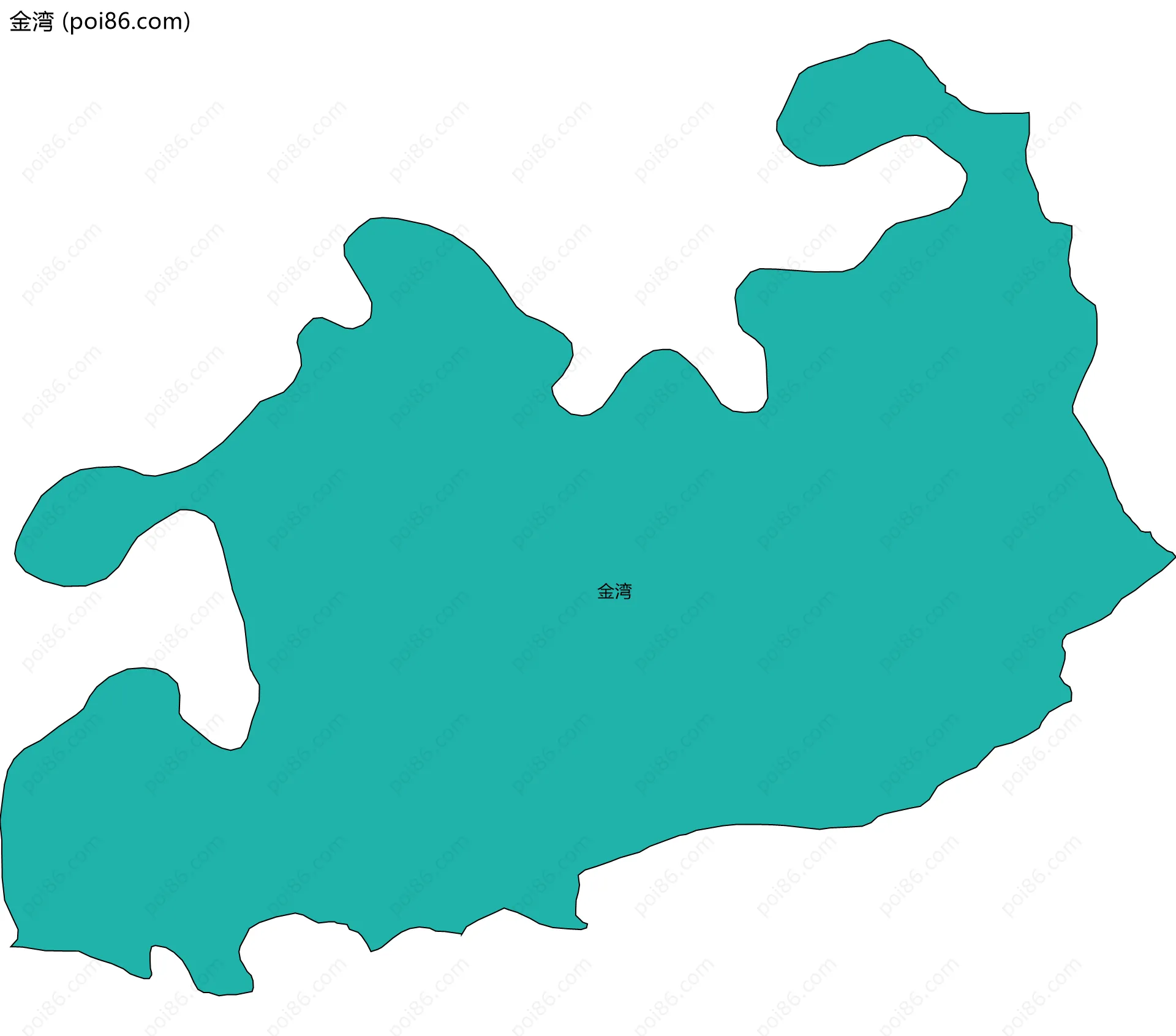金湾边界地图
