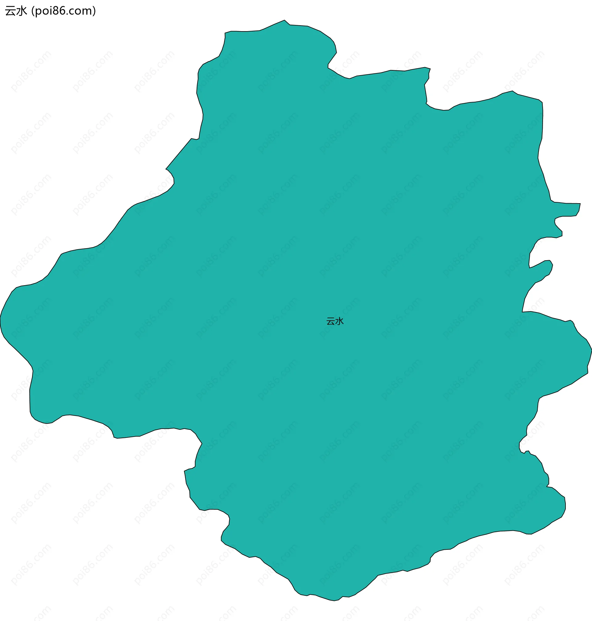 云水边界地图