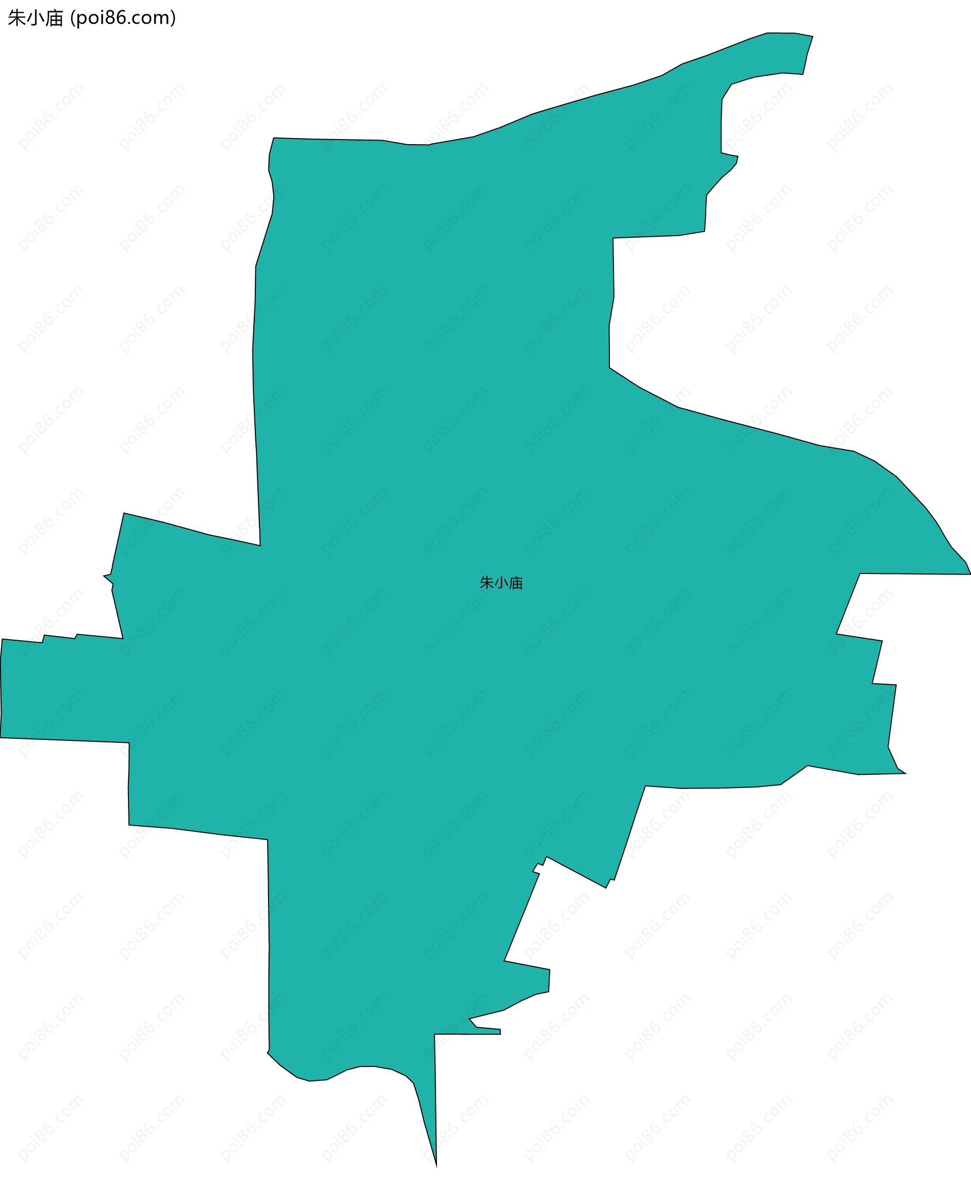 朱小庙边界地图