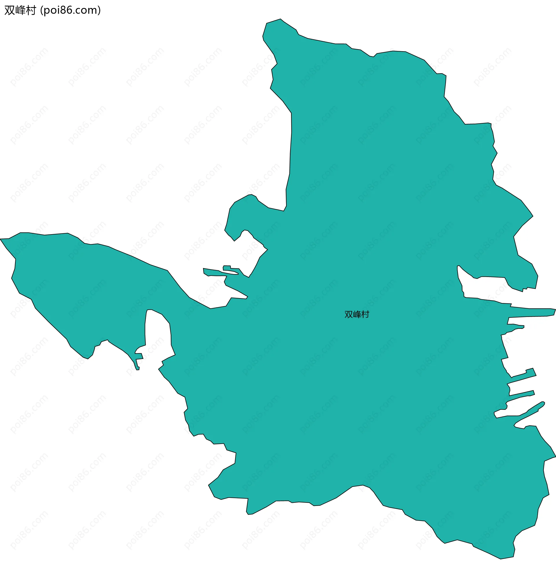 双峰村边界地图