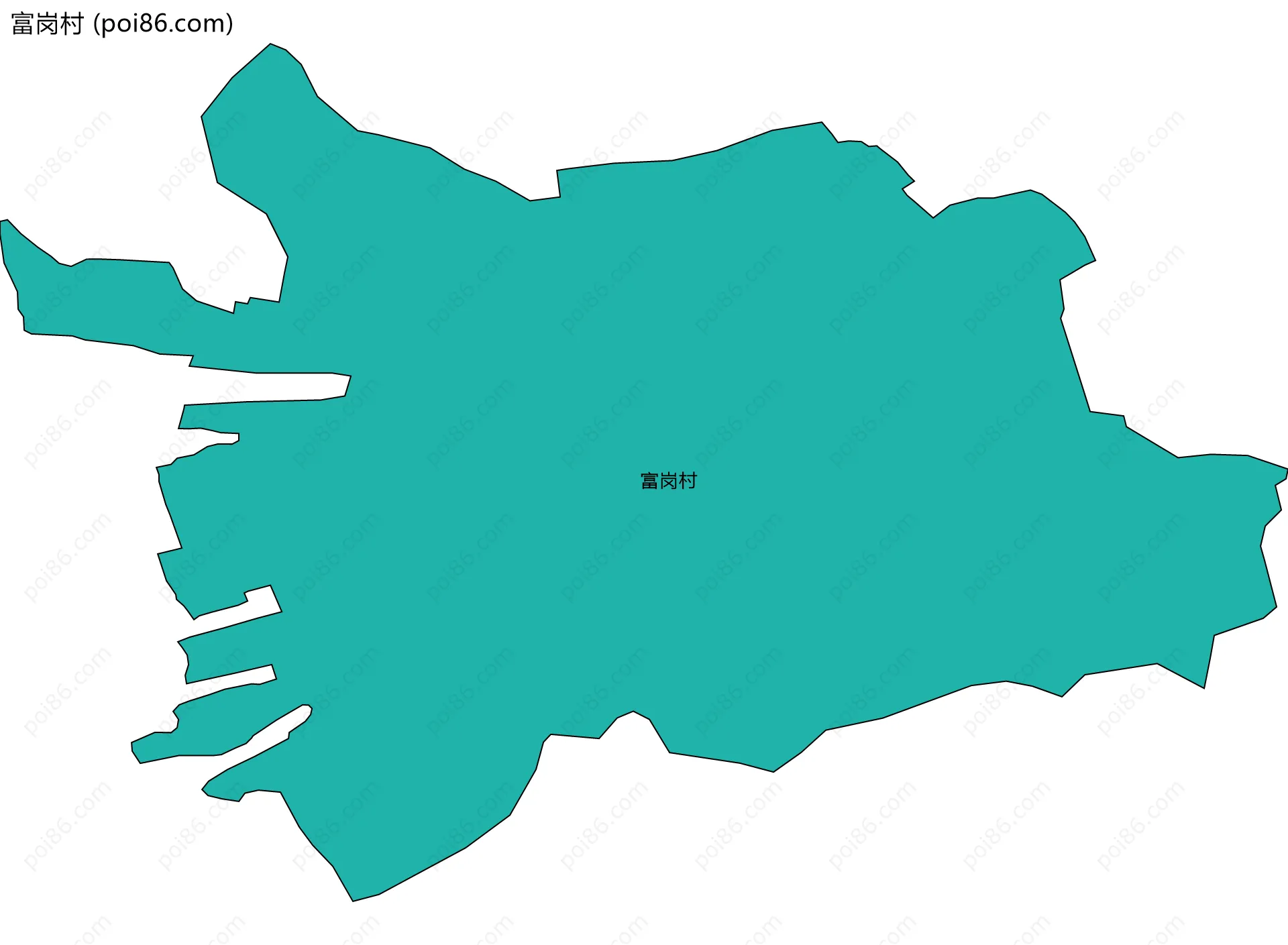 富岗村边界地图