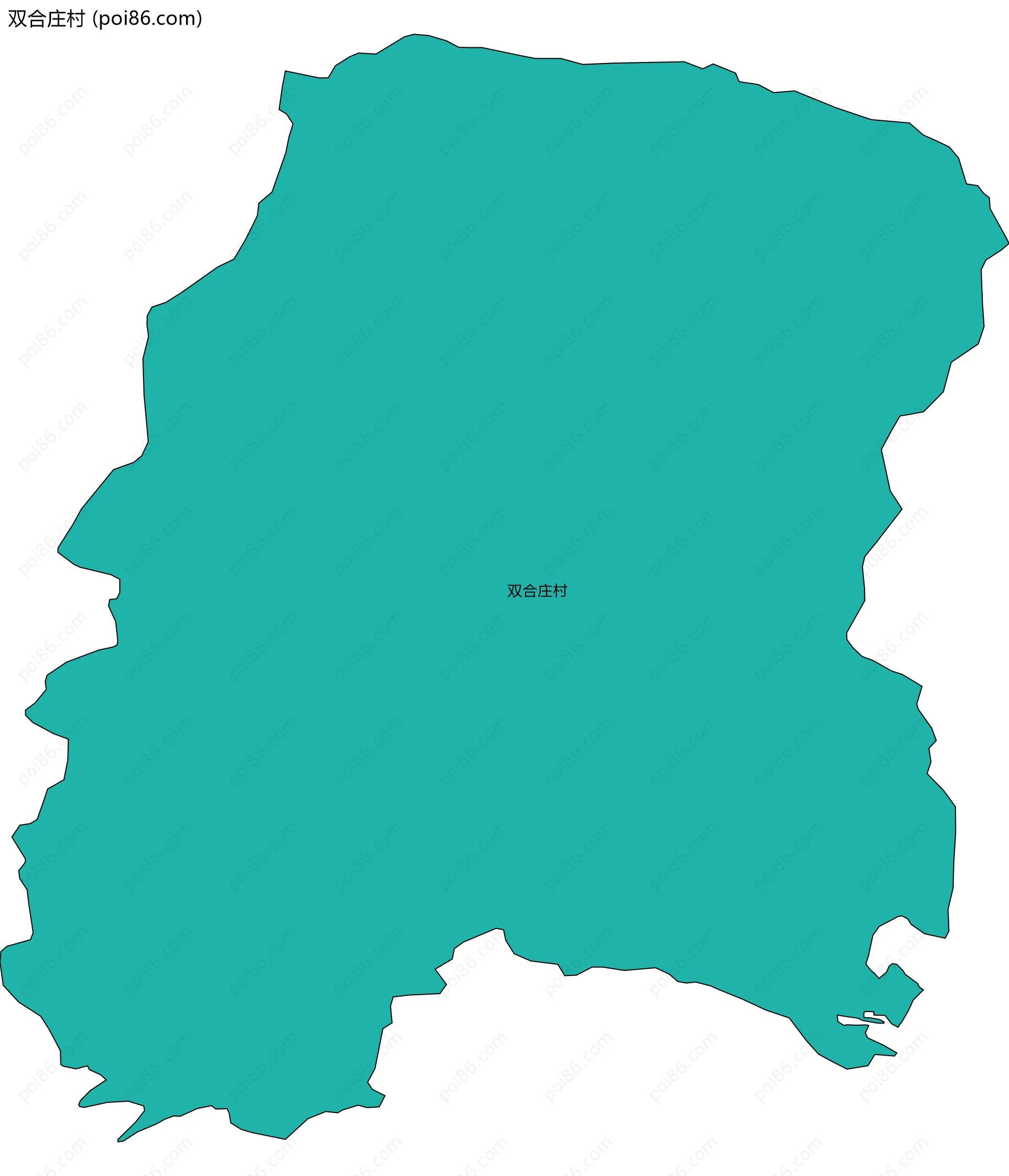 双合庄村边界地图