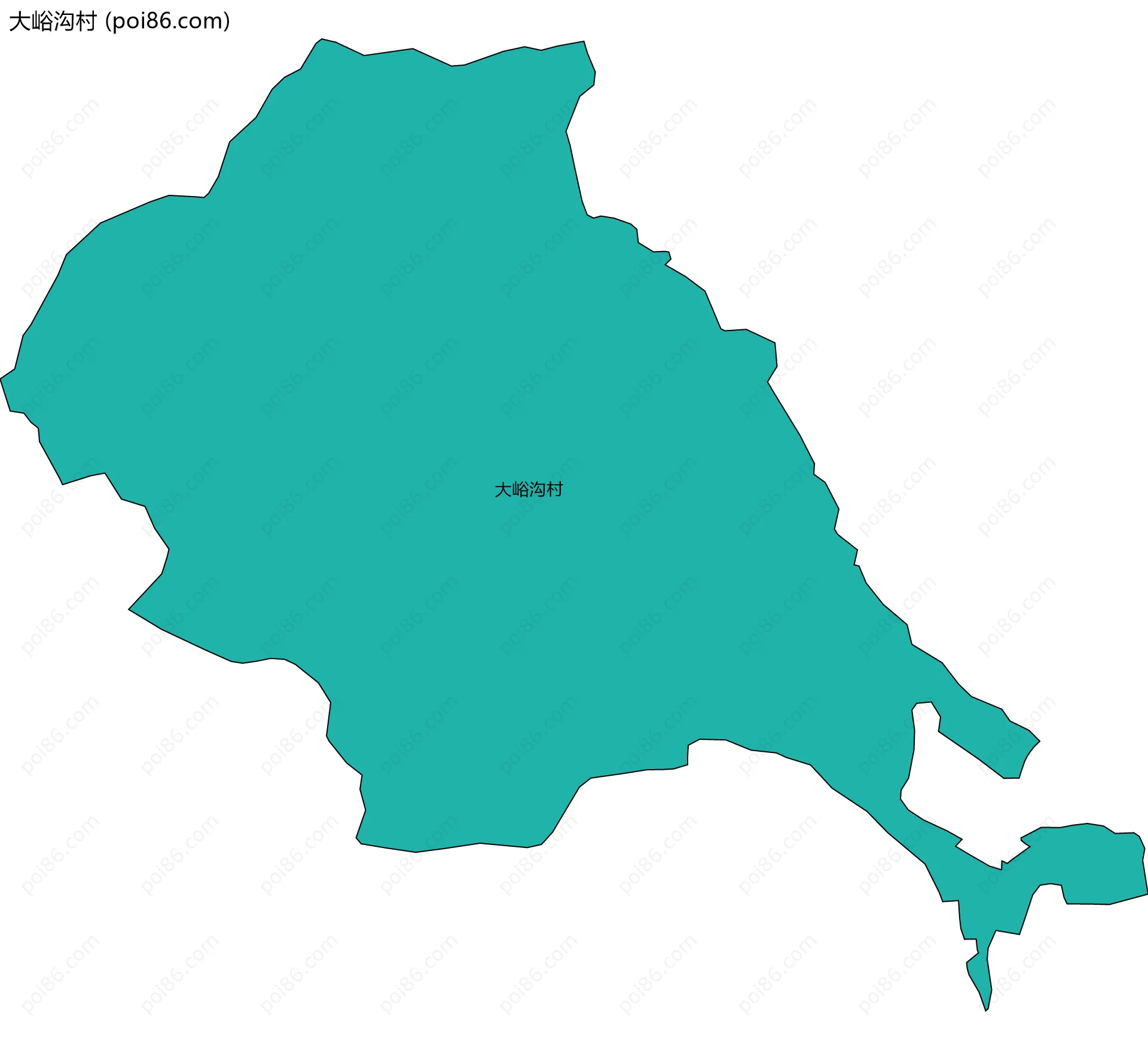 大峪沟村边界地图