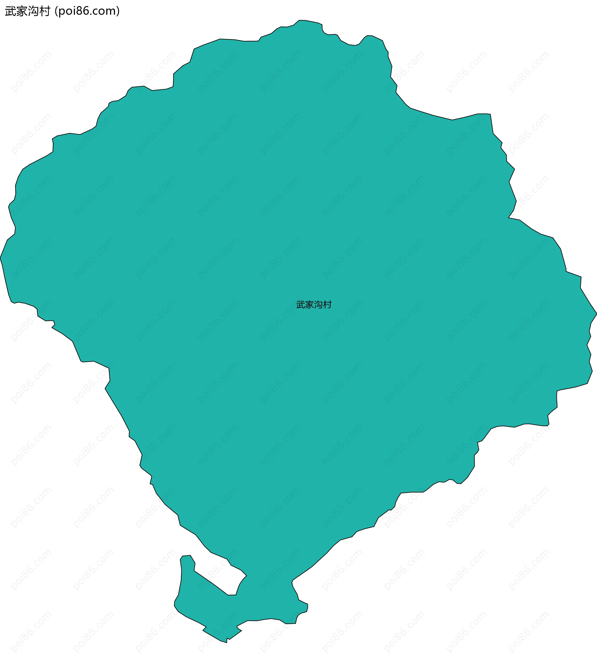 武家沟村边界地图