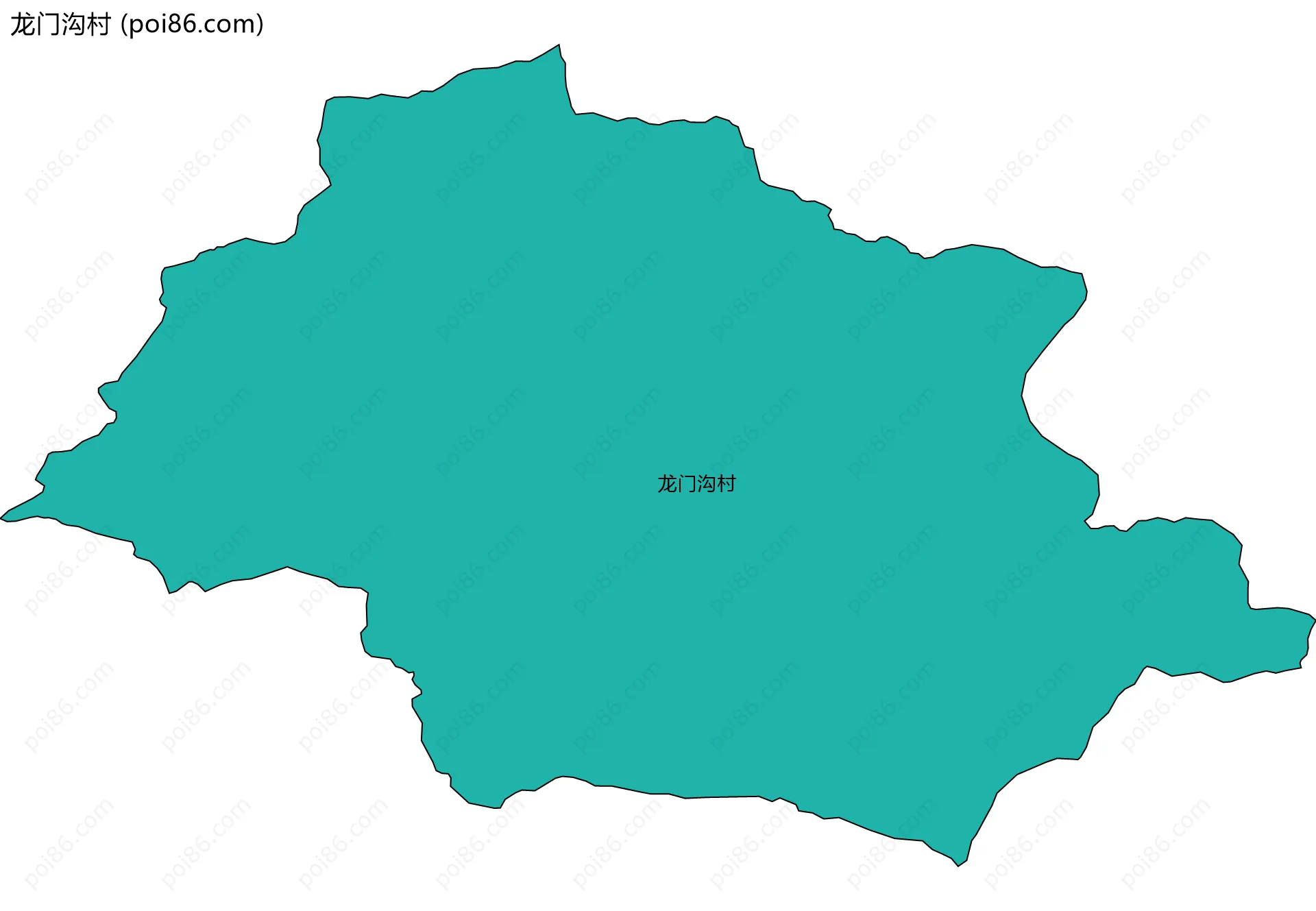 龙门沟村边界地图