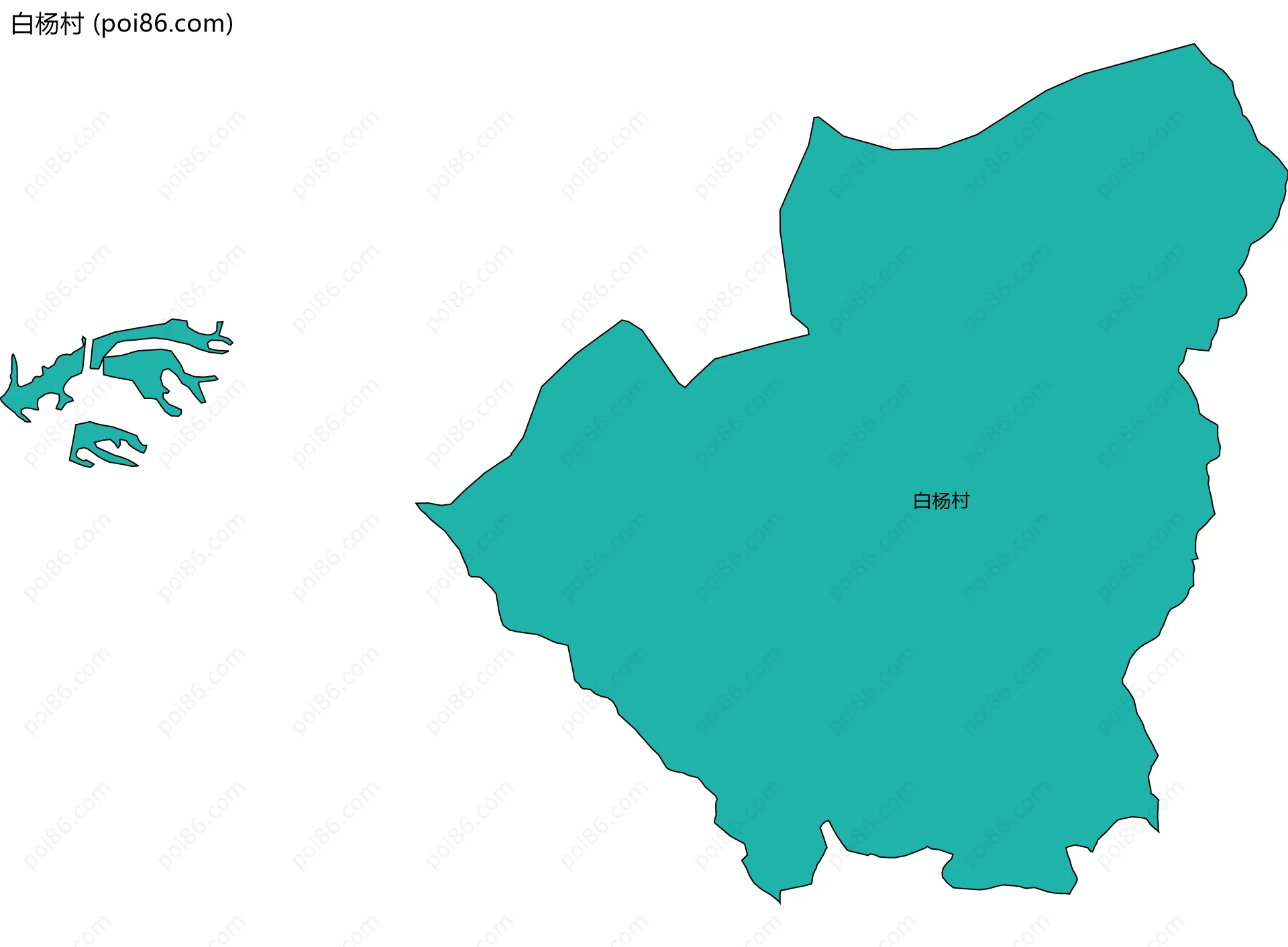 白杨村边界地图