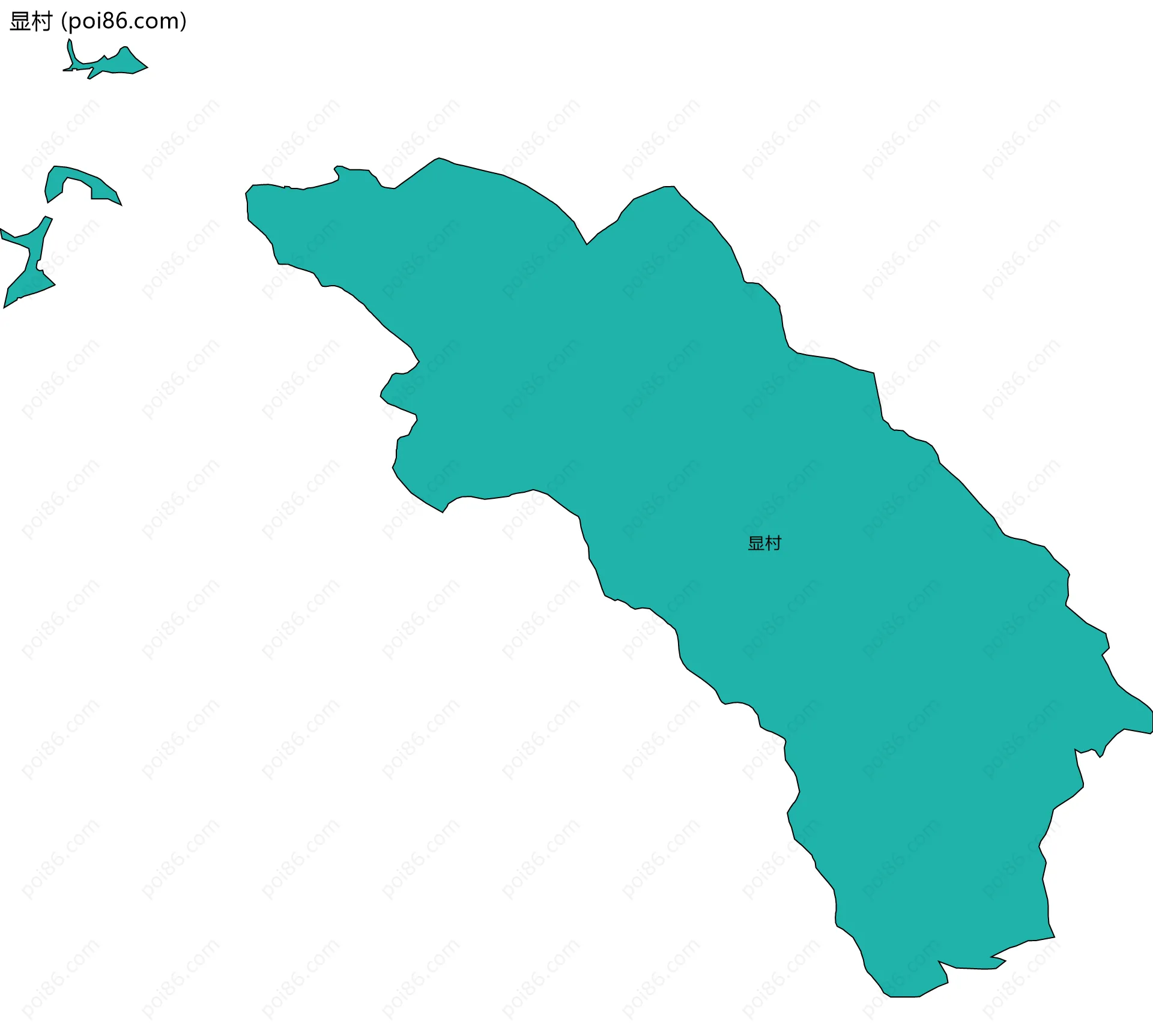 显村边界地图