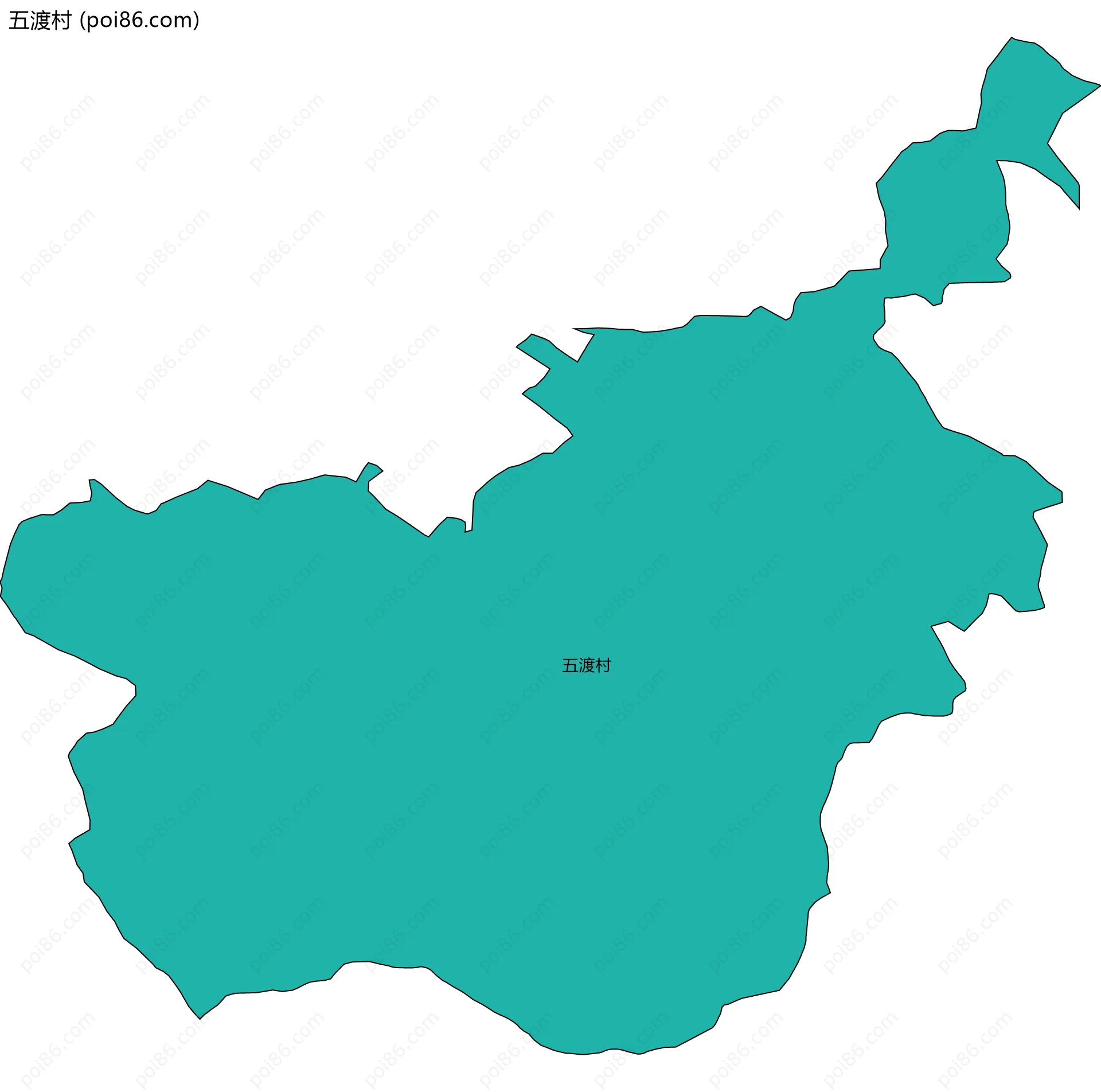 五渡村边界地图