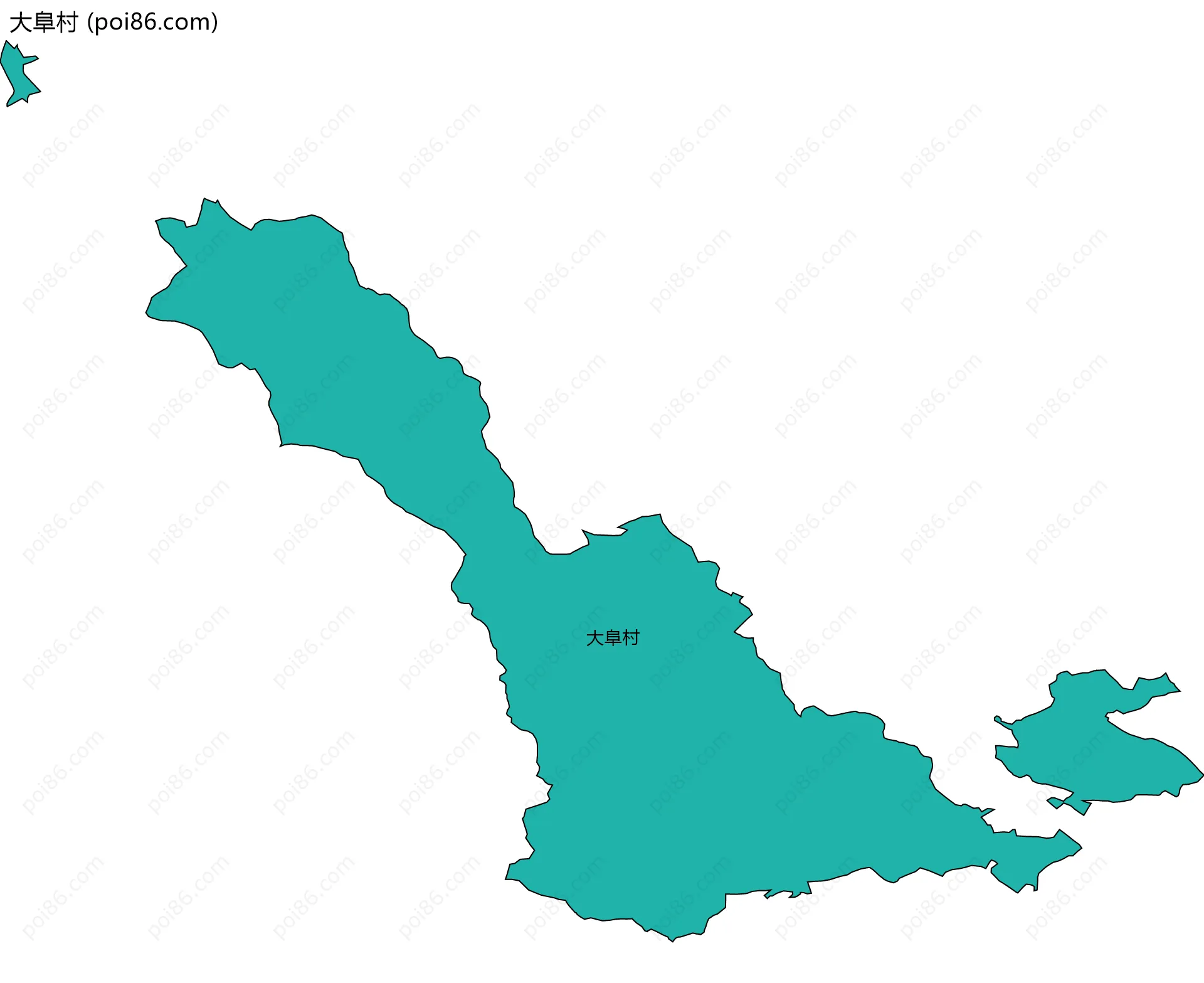 大阜村边界地图